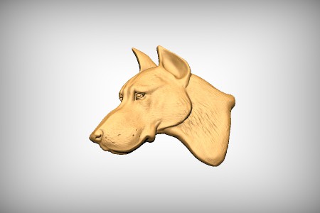 Doberman Dog Head