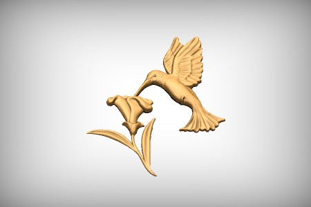 Hummingbird and Flower