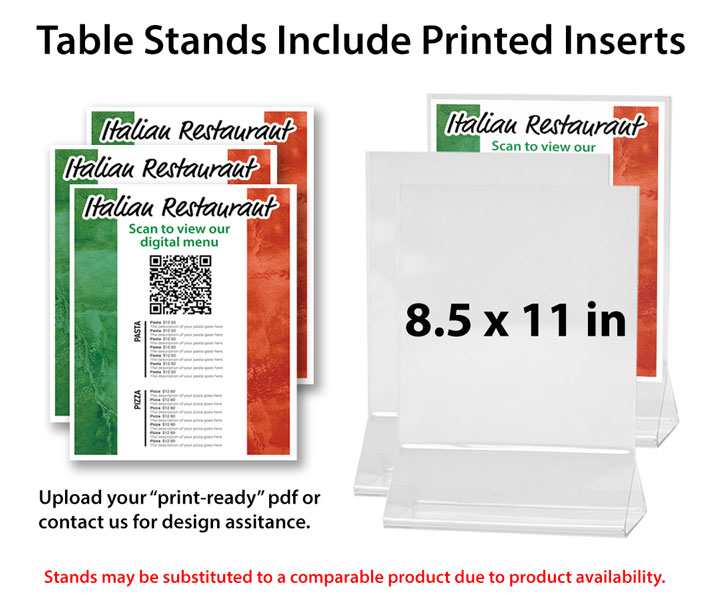 8.5x11 Table-Top Stands and Inserts