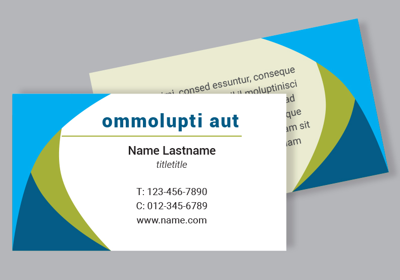 Business card, colour, double sided