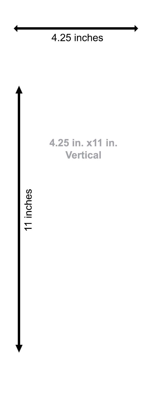 4.25x11 Double Sided Cardstock