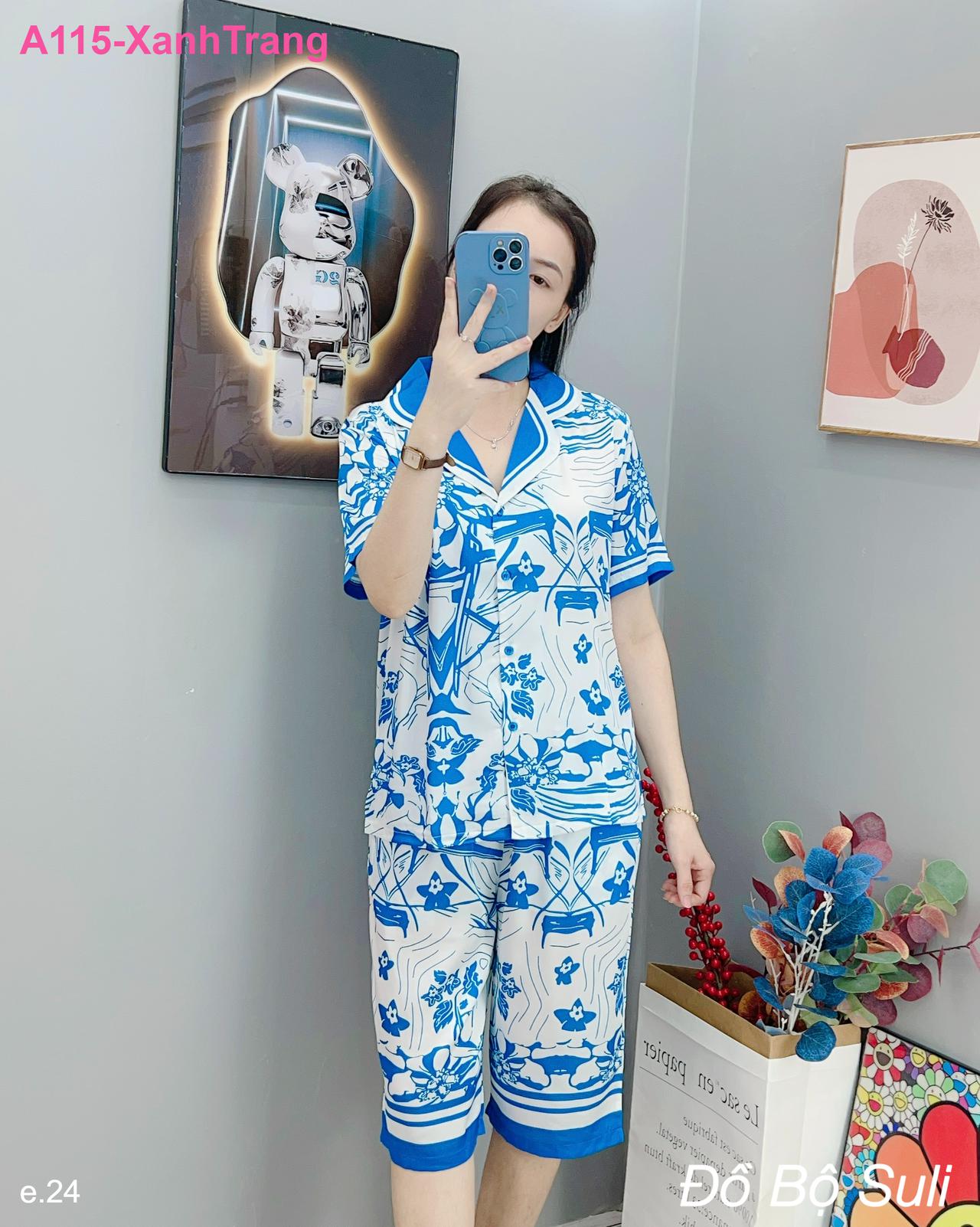 Bộ Lửng Pijama Lụa Latin - màu 