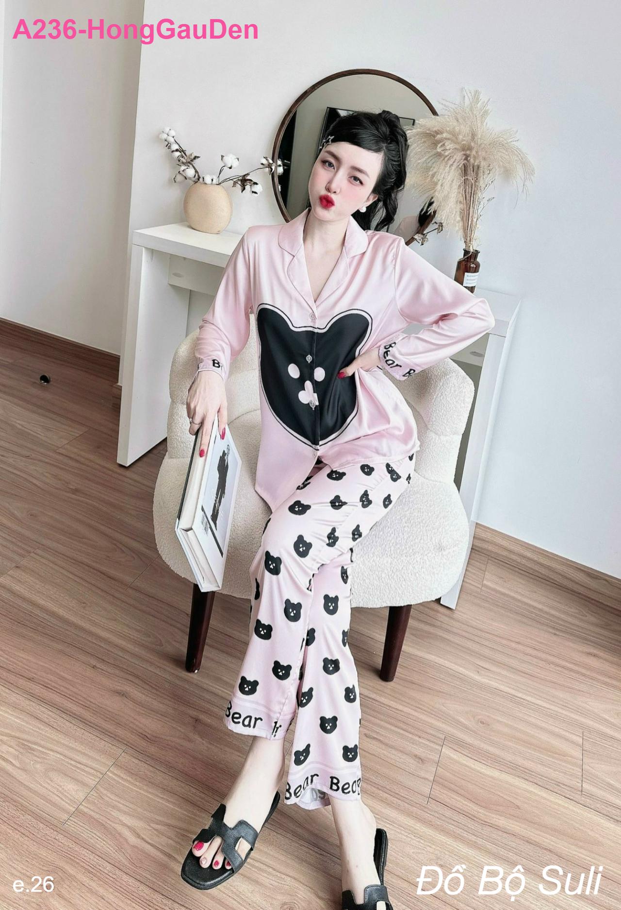 Bộ Pijama Dài Tay Dài Lụa Latin - màu 