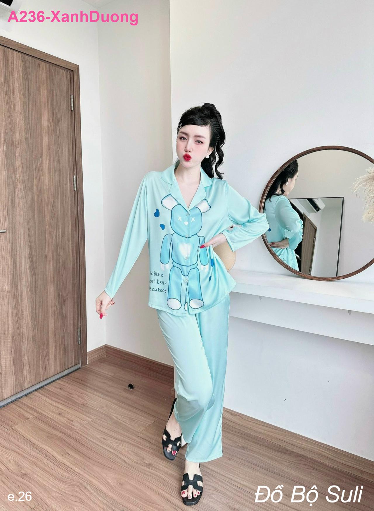 Bộ Pijama Dài Tay Dài Lụa Latin - màu 