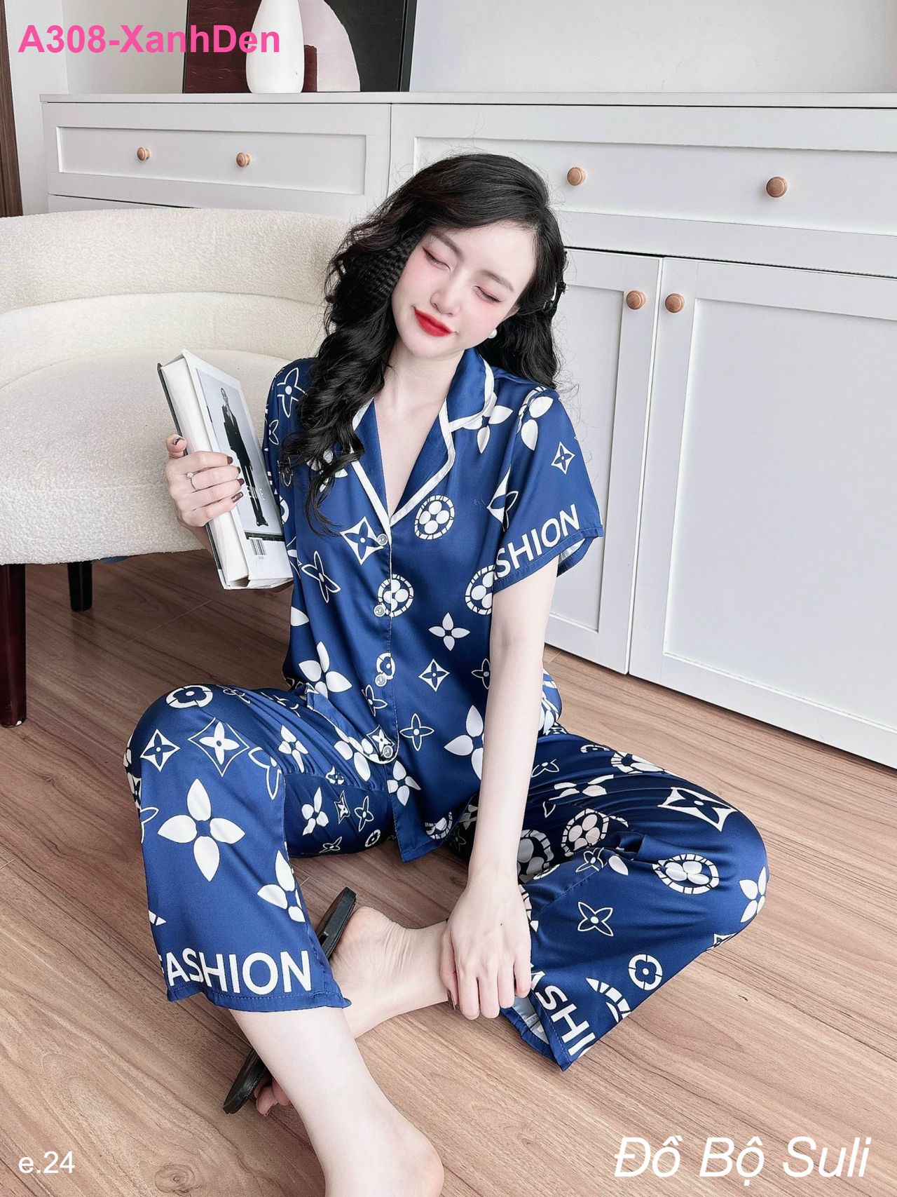 Bộ Dài Pijama Lụa Latin - màu 