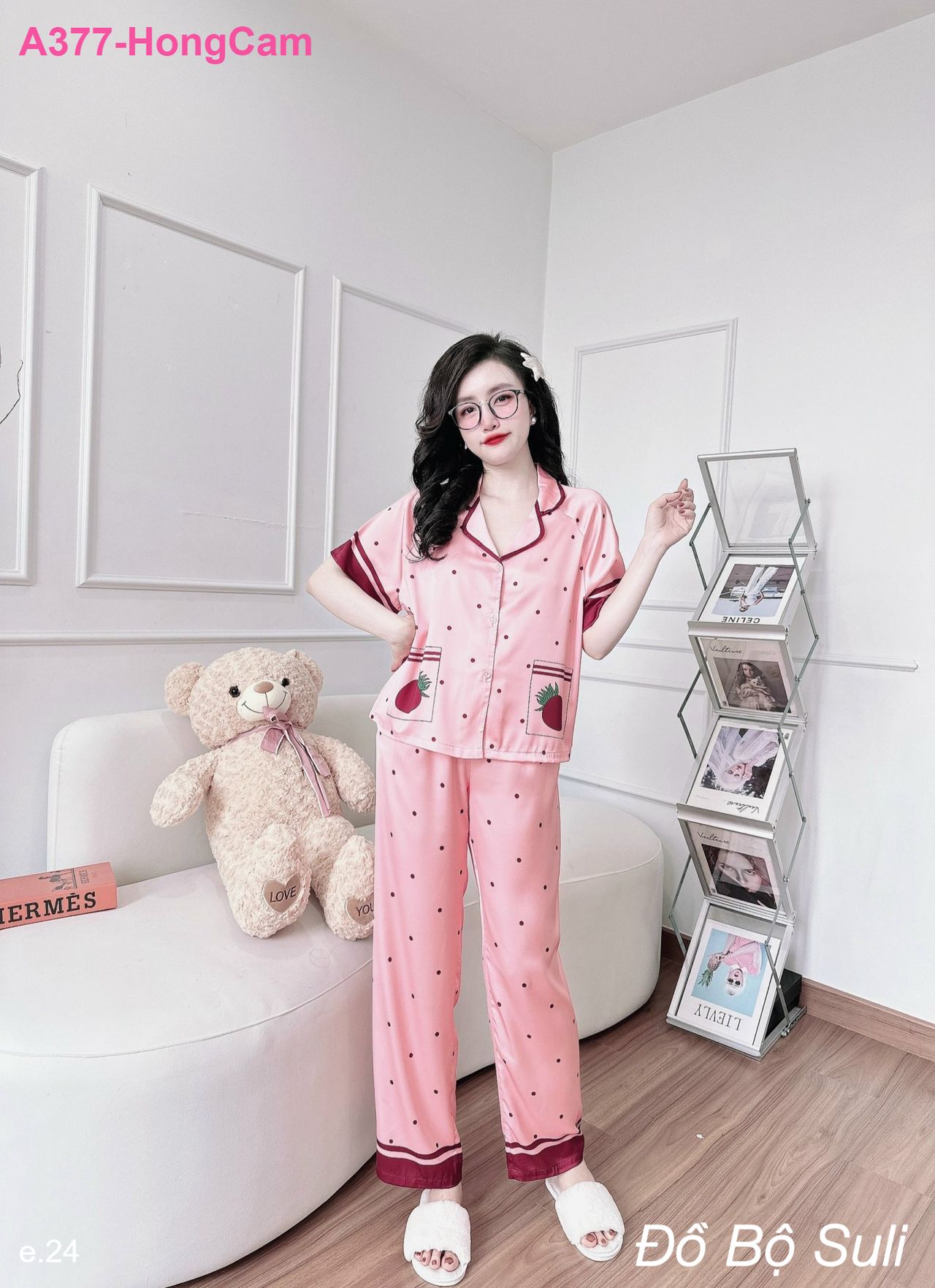 Bộ Dài Crop Pijama Lụa Latin - màu 