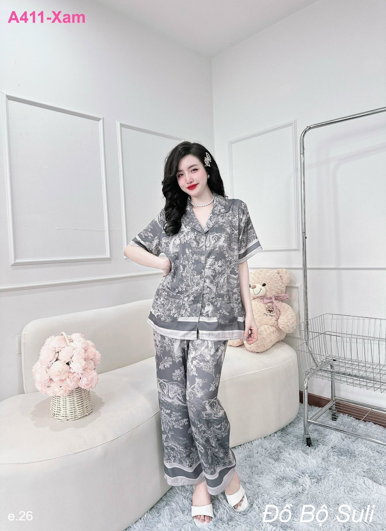 Bộ Dài Pijama Lụa Latin - màu 