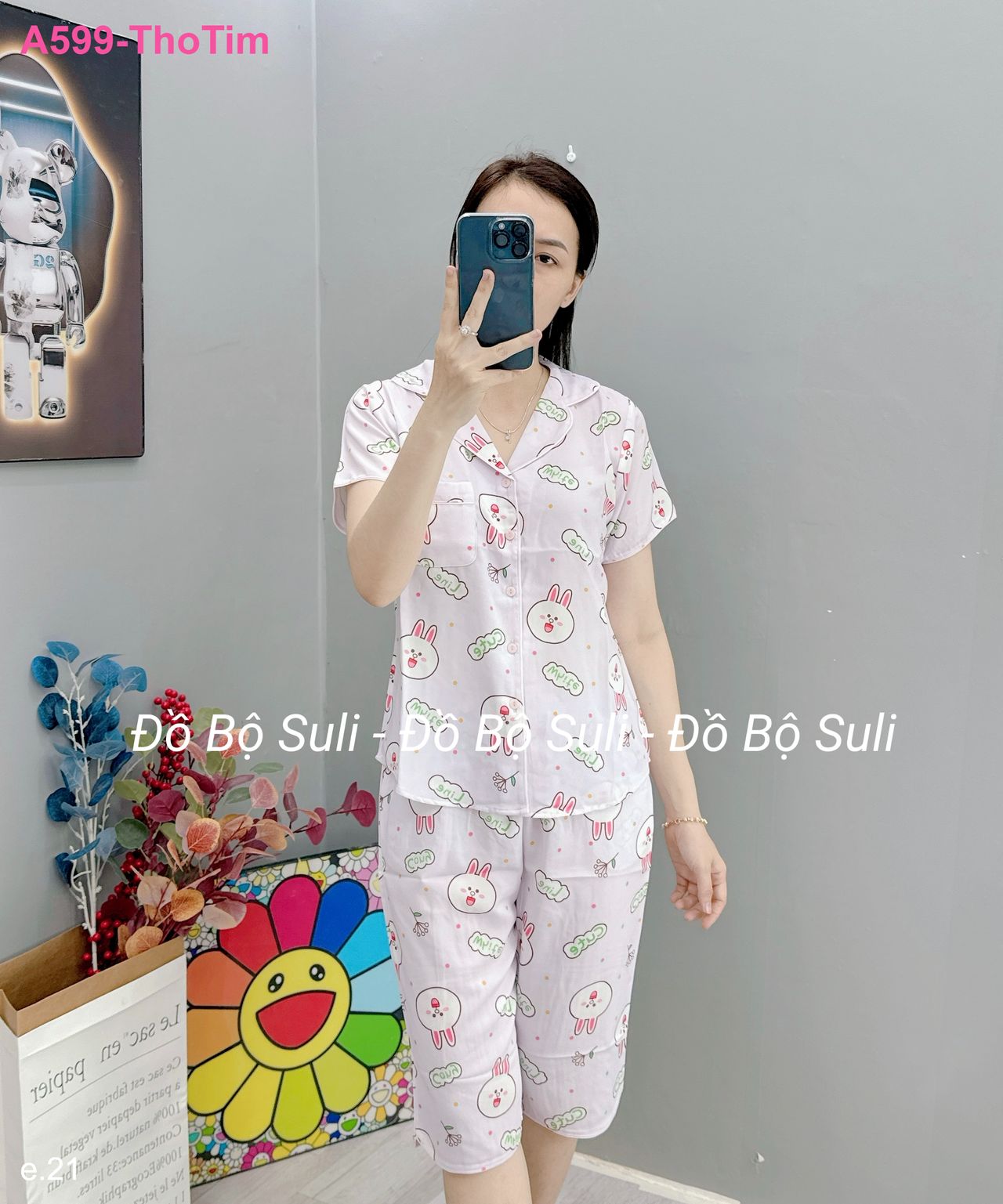 Bộ Lửng Pijama Lụa Mango - màu 