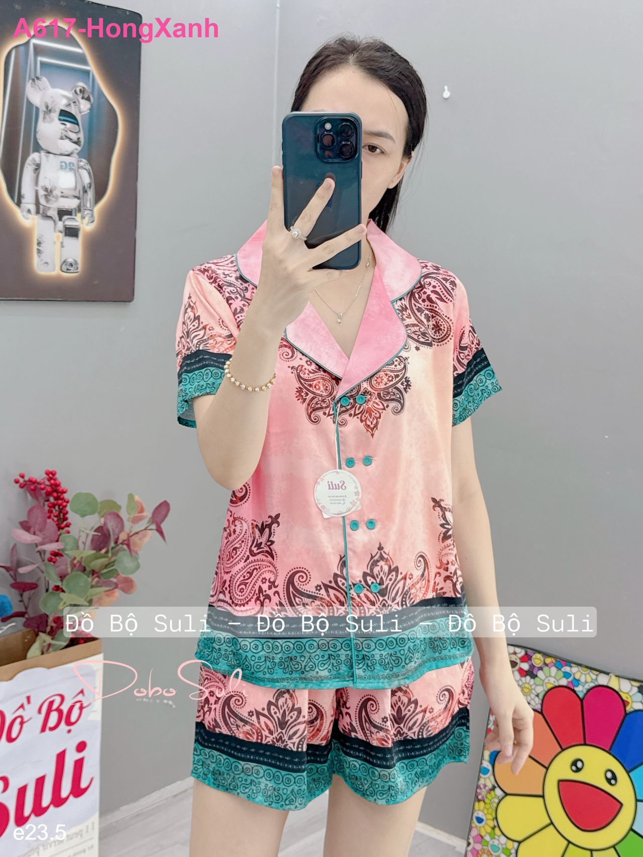 Bộ Đùi Pijama Lụa Latin - màu 