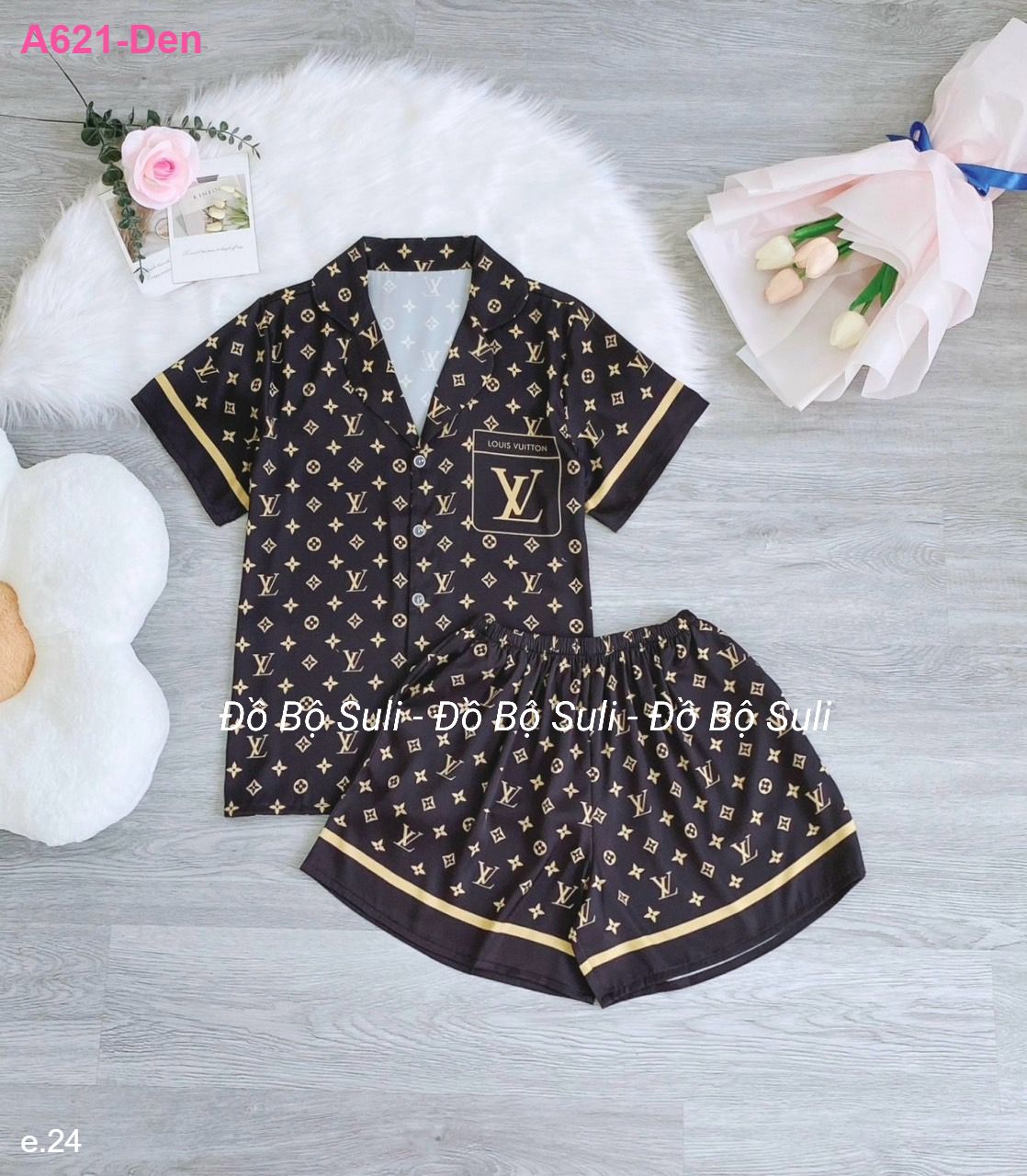 Bộ Đùi Pijama Lụa Latin - màu 