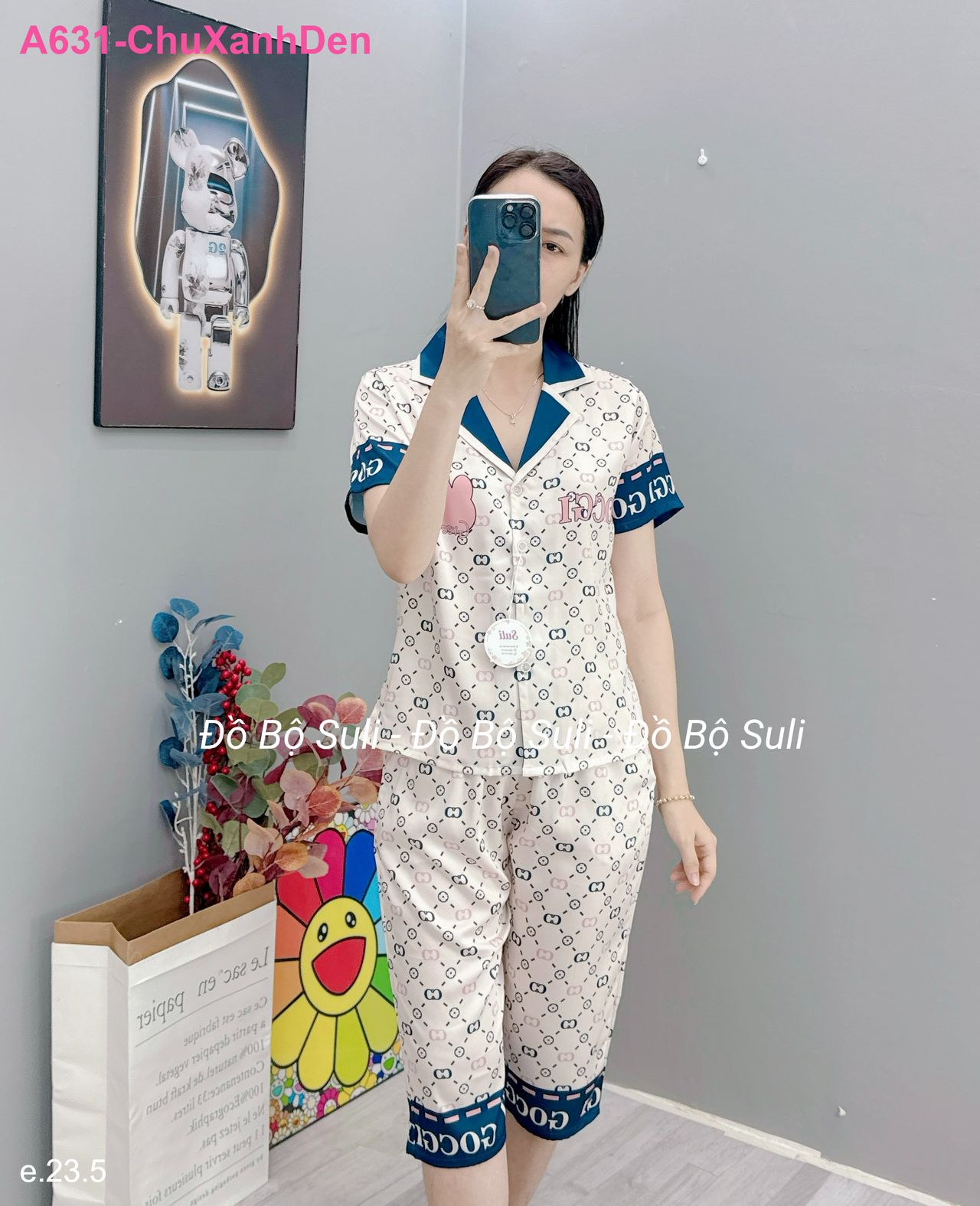 Bộ Lửng Pijama Lụa Latin - màu 