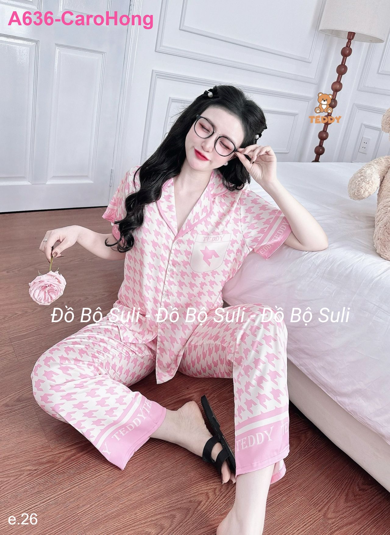 Bộ Dài Pijama Tnqd Lụa Latin - màu 