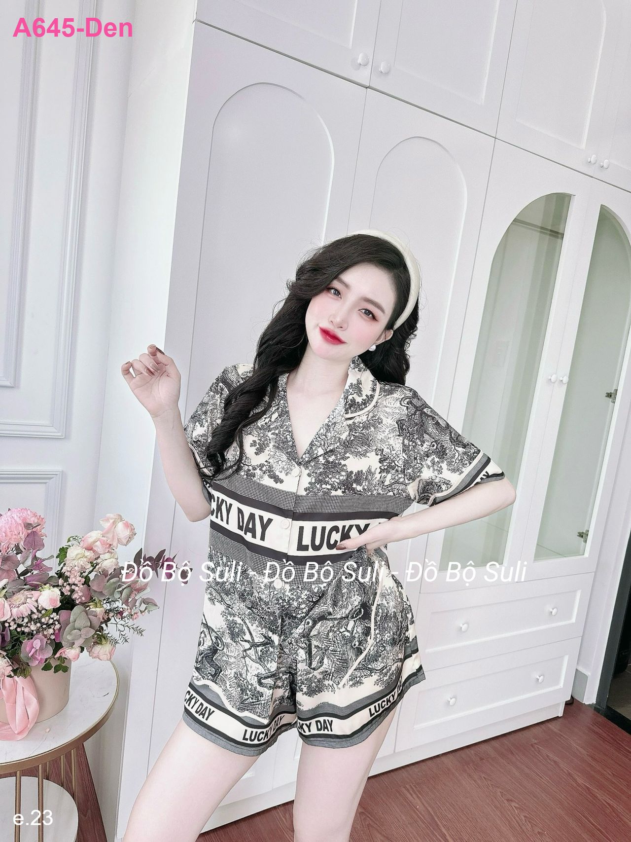 Bộ Đùi Pijama Lụa Latin - màu 