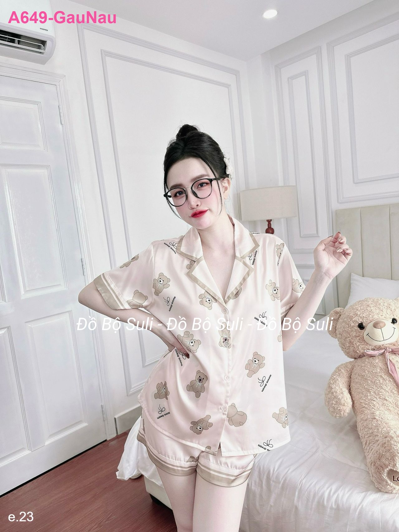 Bộ Đùi Pijama Lụa Latin - màu 