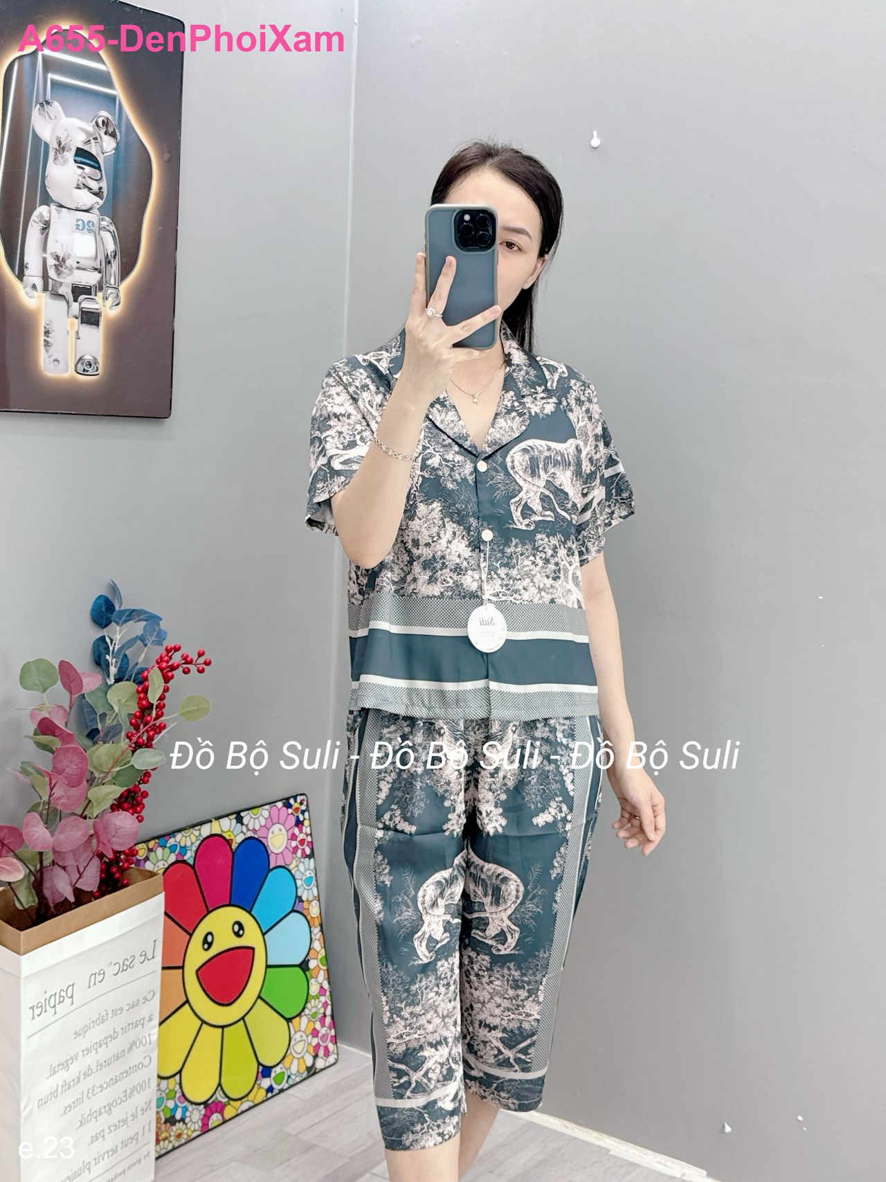 Bộ Lửng Pijama Lụa Latin - màu 