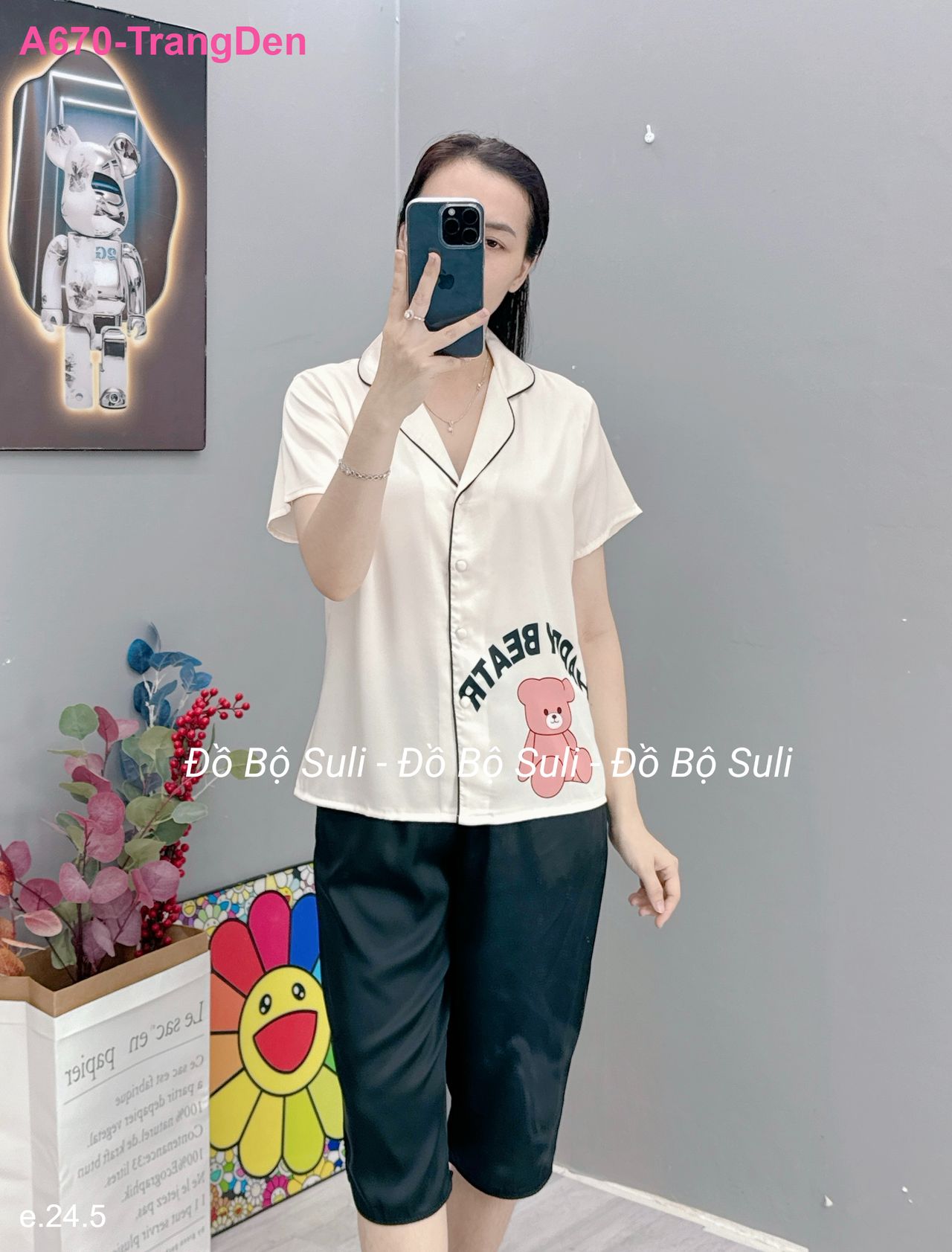 Bộ Lửng Pijama Lụa Latin - màu 