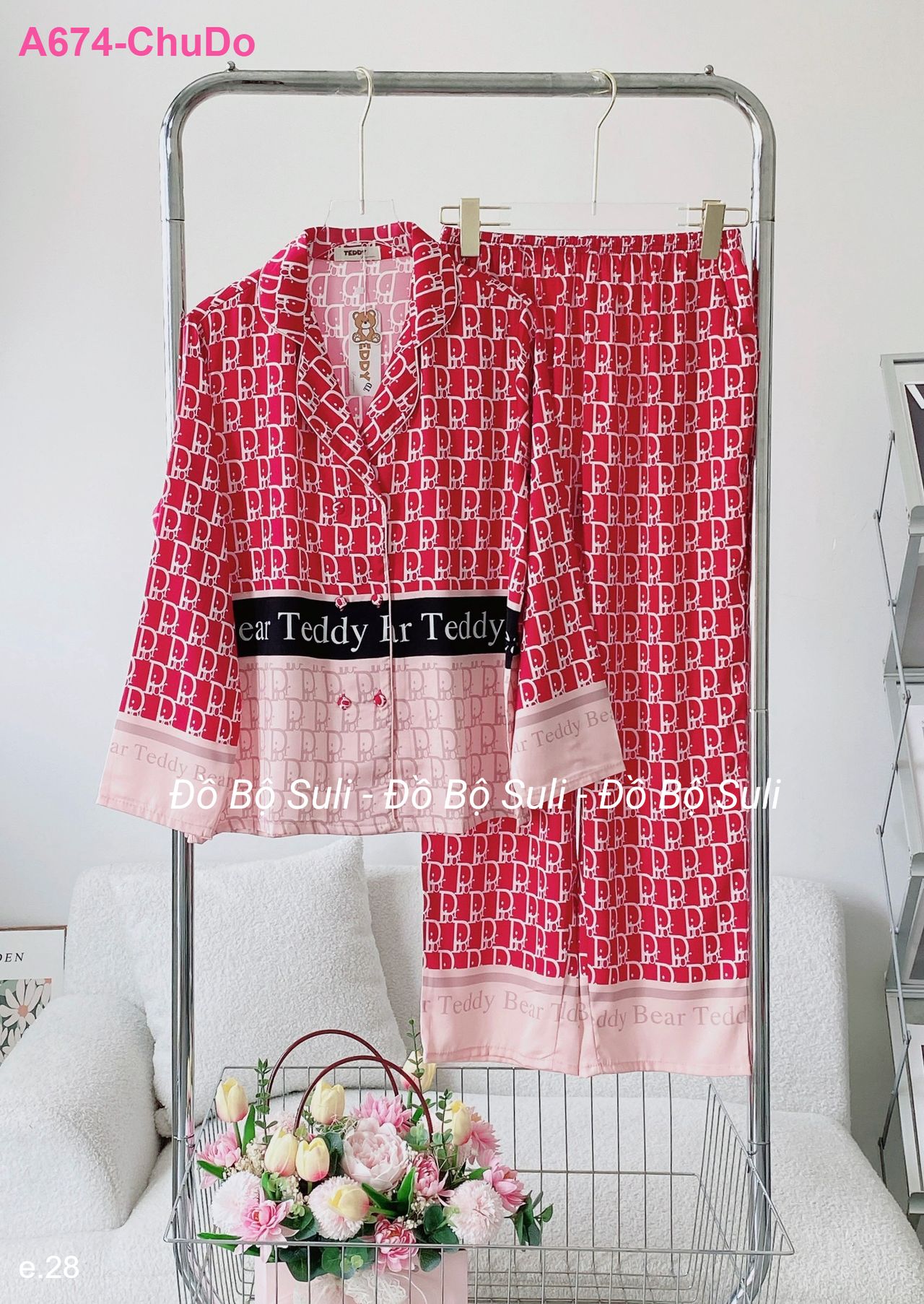 Bộ Dài Pijama Tay Dài Lụa Latin - màu 