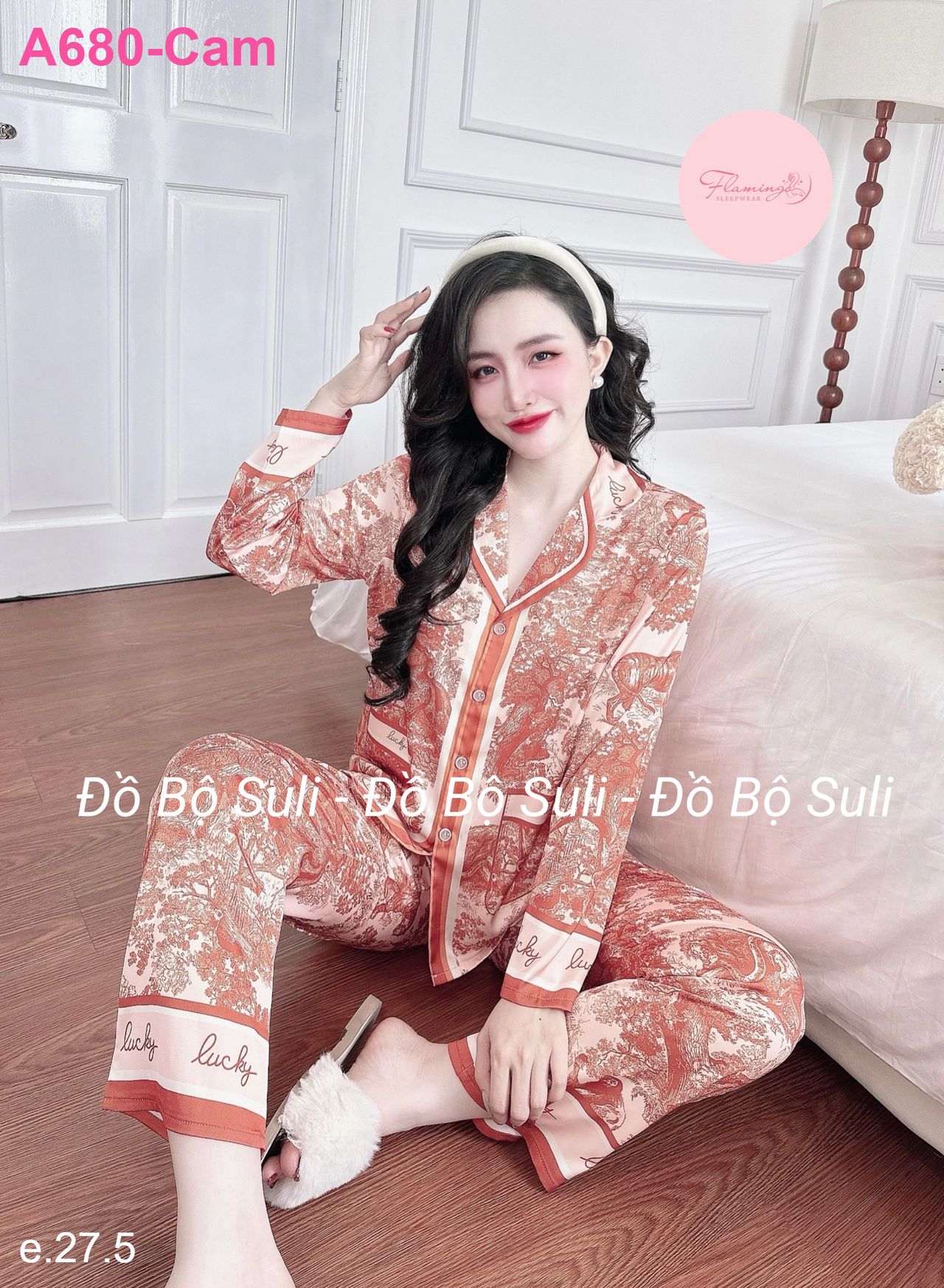 Bộ Dài Pijama Tay Dài Lụa Latin - màu 