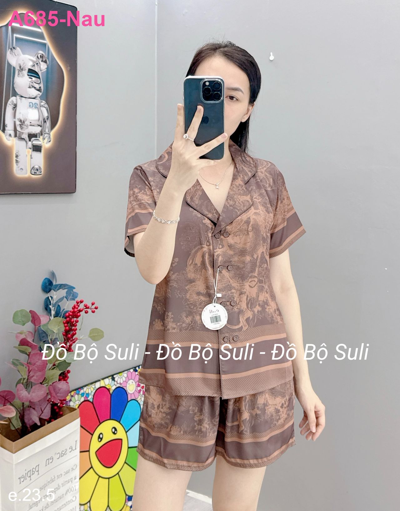 Bộ Đùi Pijama Lụa Latin - màu 