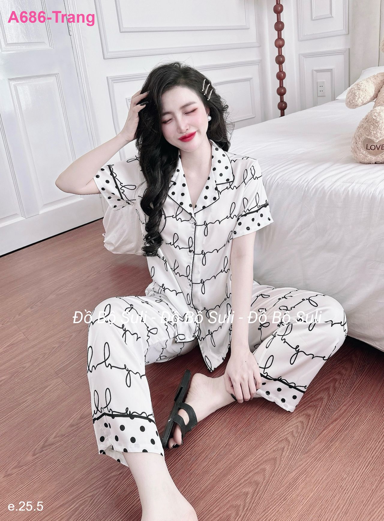 Bộ Dài Pijama Tnqd Lụa Latin - màu 