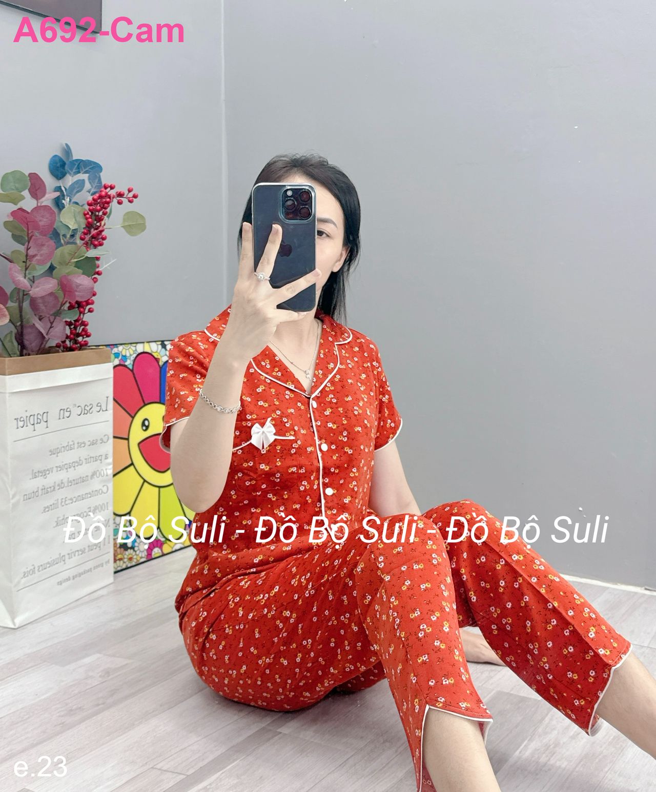 Bộ Dài Pijama Tnqd Lụa Mango - màu 