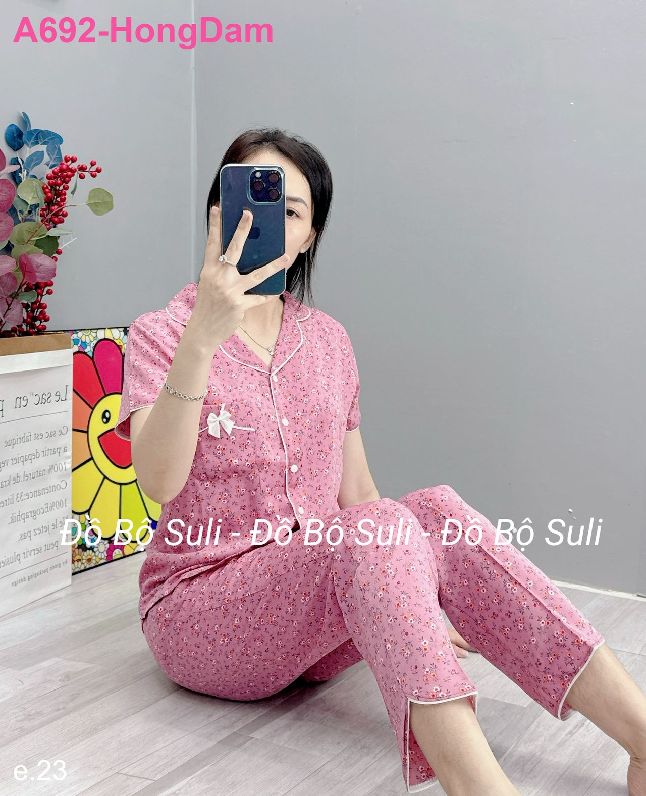 Bộ Dài Pijama Tnqd Lụa Mango - màu 