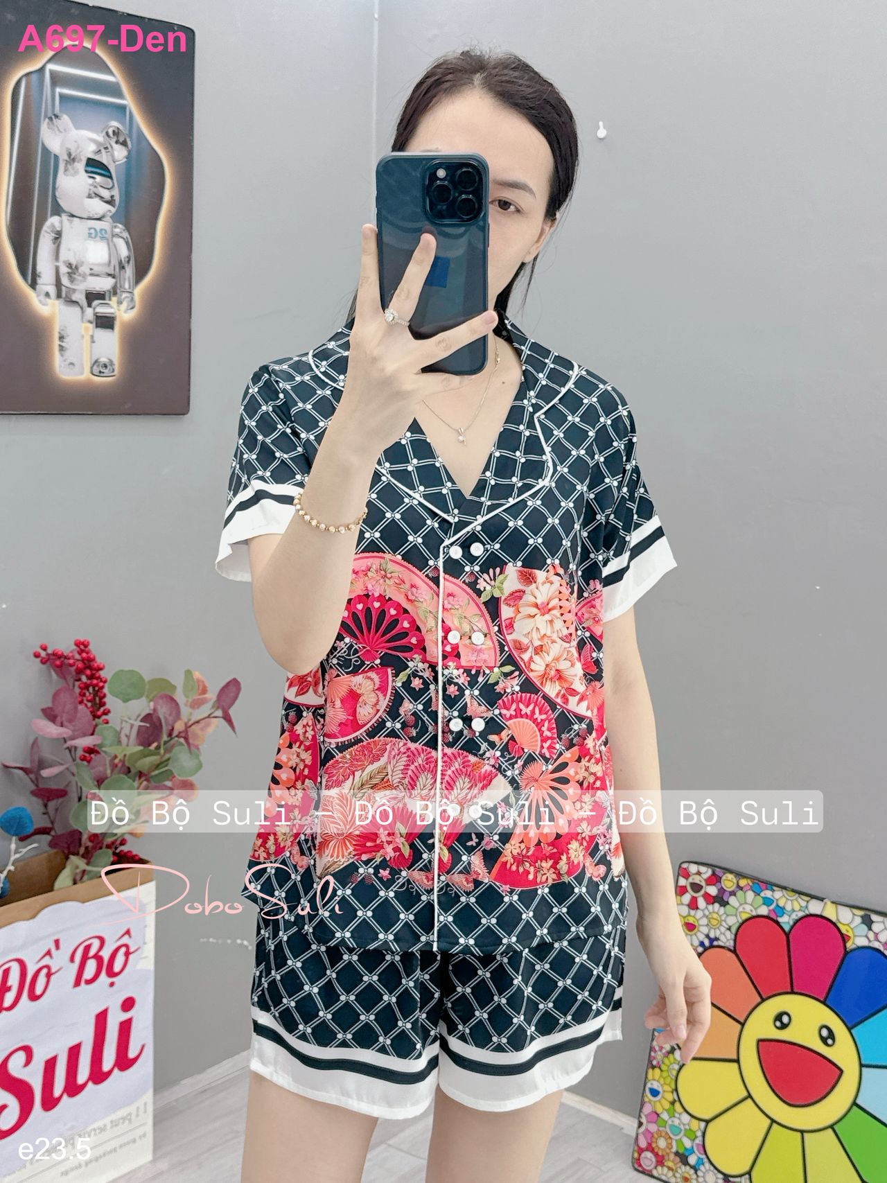 Bộ Đùi Pijama Lụa Latin - màu 