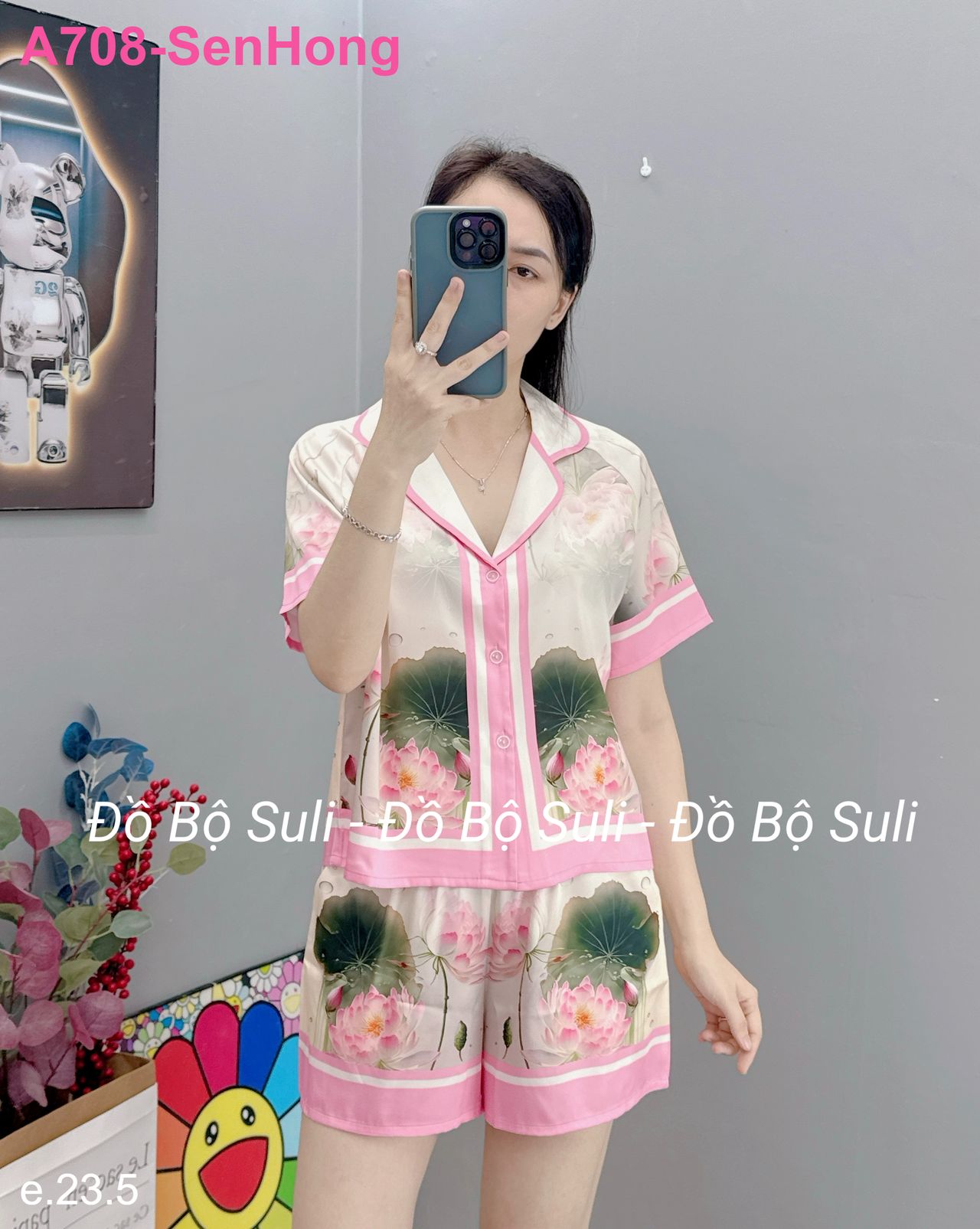 Bộ Đùi Pijama Lụa Latin - màu 