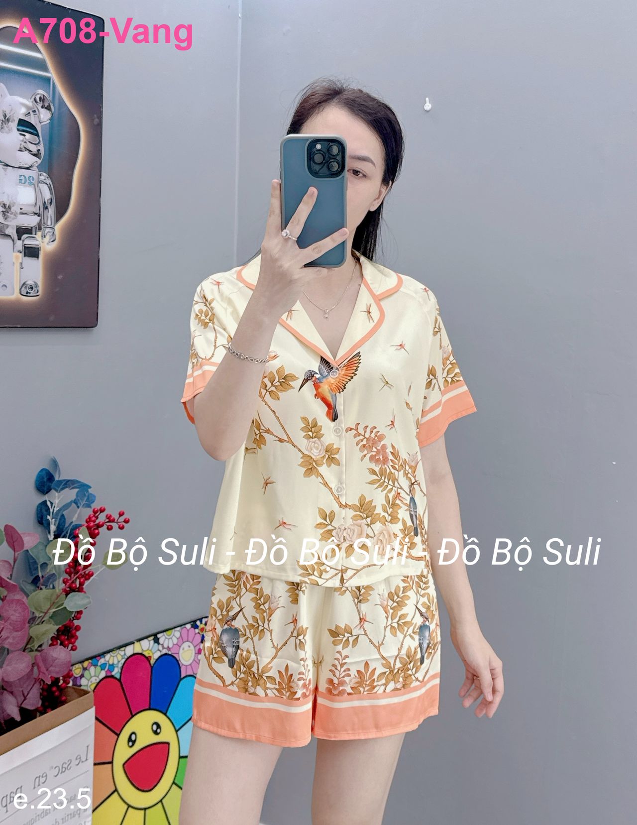 Bộ Đùi Pijama Lụa Latin - màu 