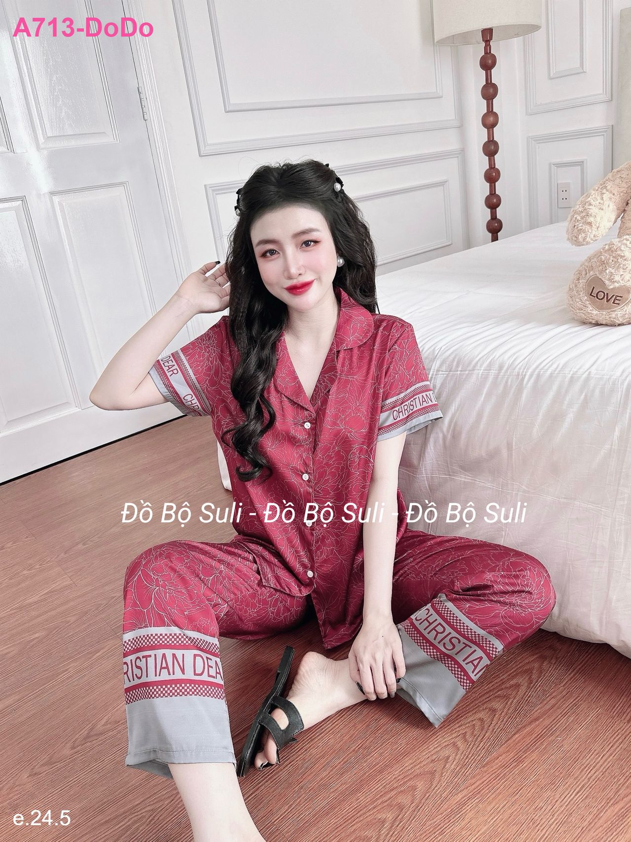 Bộ Dài Pijama Tnqd Lụa Latin - màu 