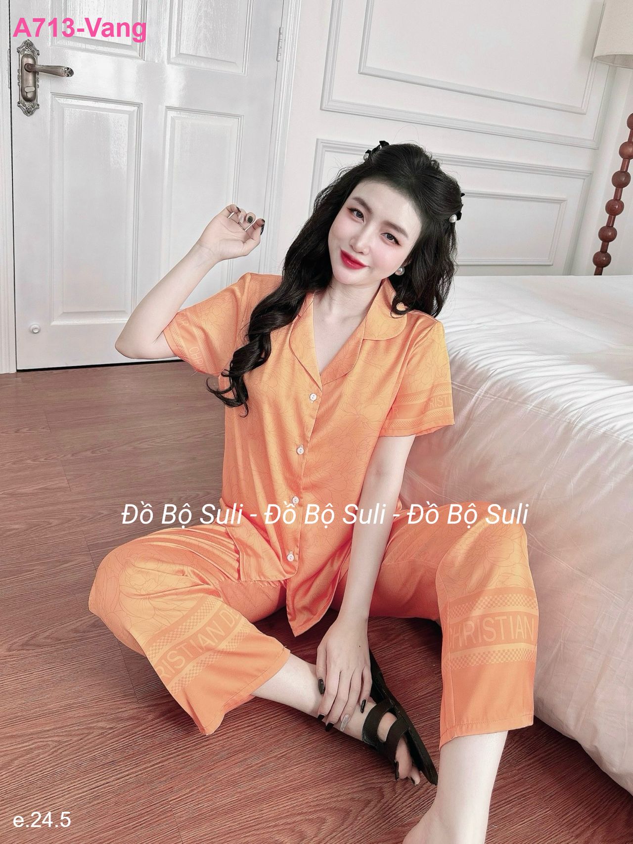 Bộ Dài Pijama Tnqd Lụa Latin - màu 