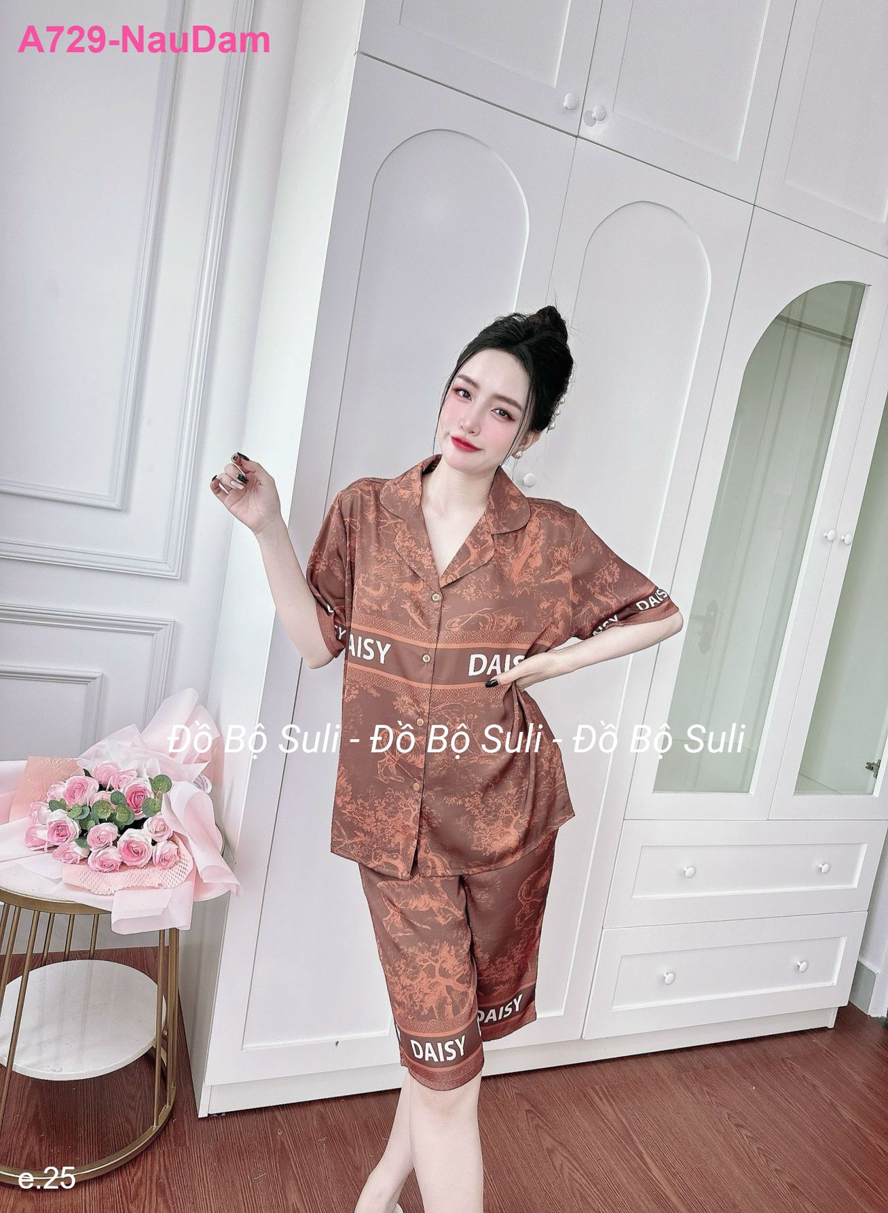 Bộ Lửng Pijama Lụa Latin - màu 