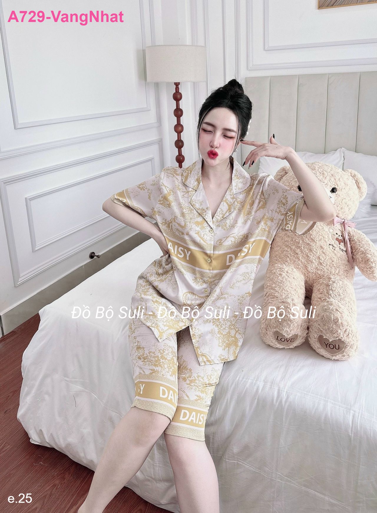 Bộ Lửng Pijama Lụa Latin - màu 