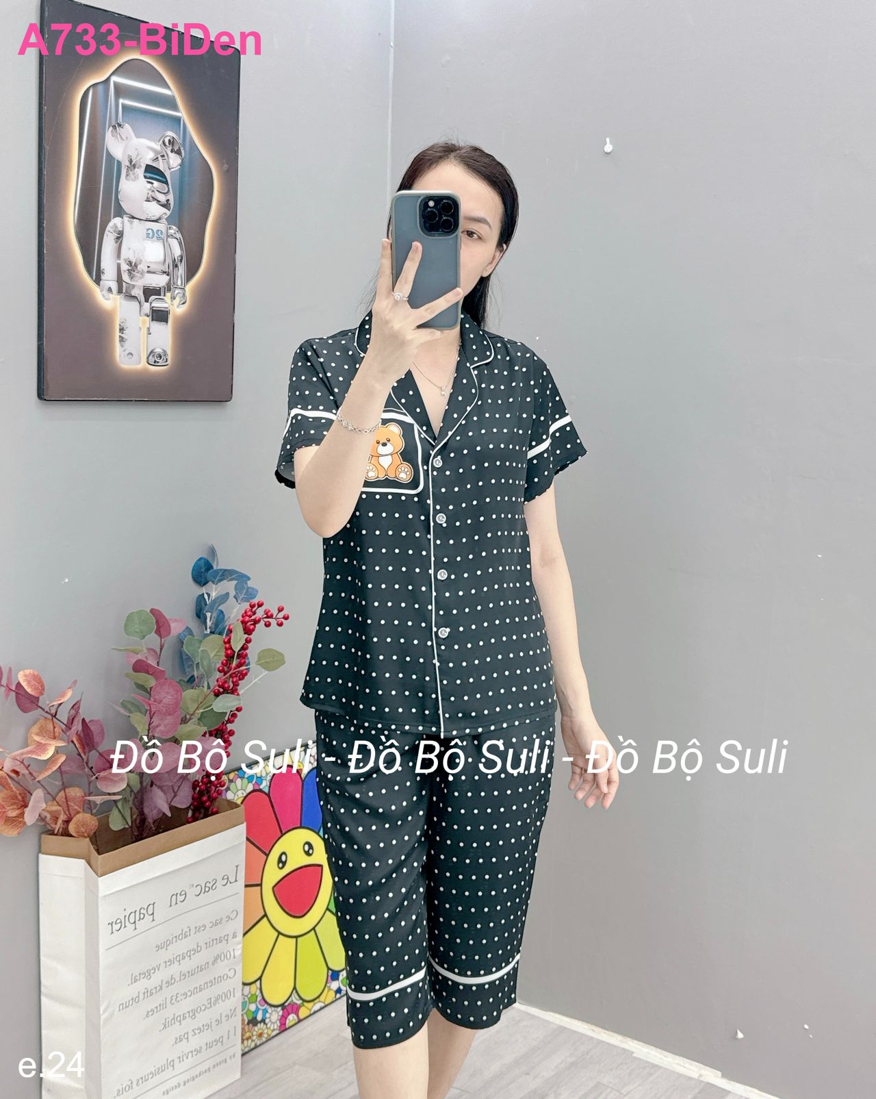 Bộ Lửng Pijama Lụa Latin - màu 