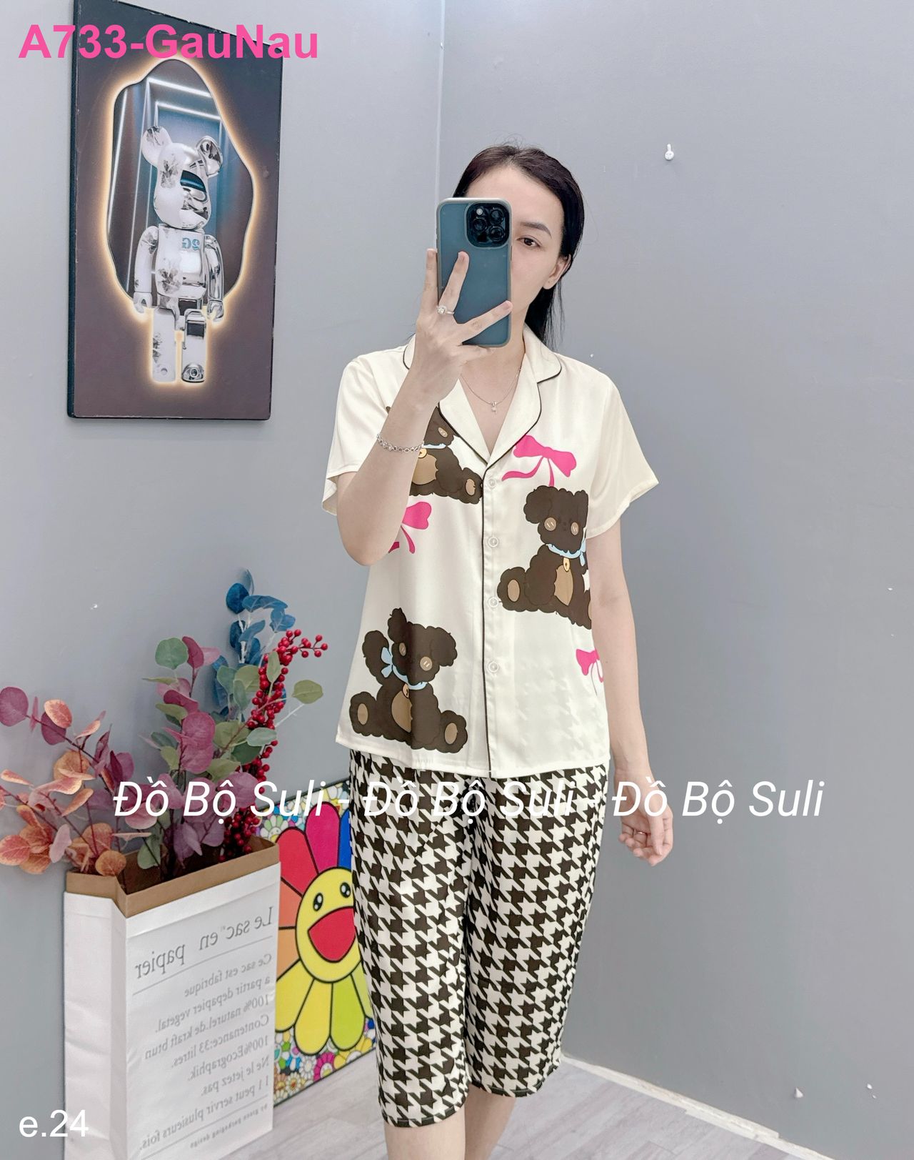 Bộ Lửng Pijama Lụa Latin - màu 