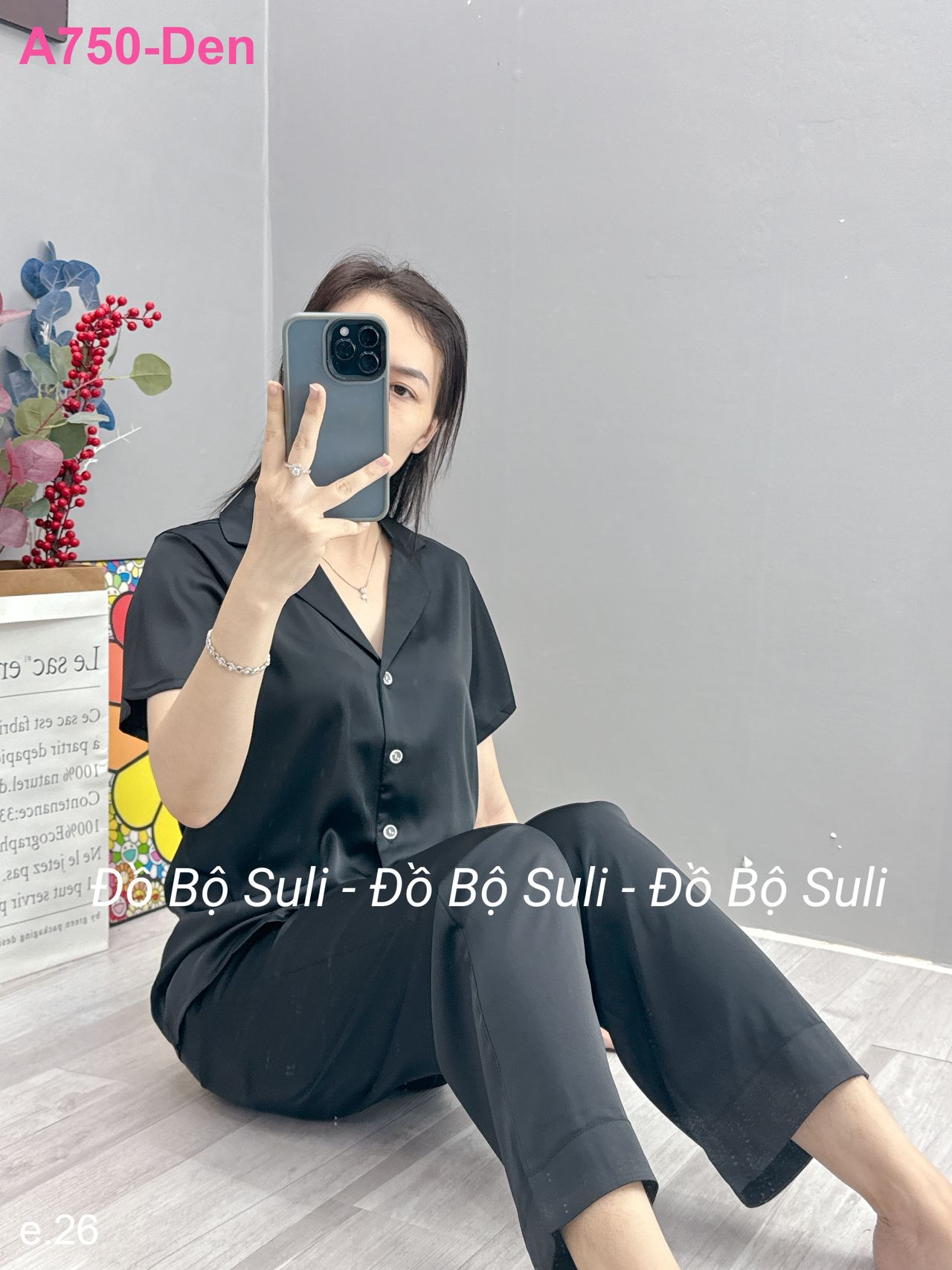 Bộ Dài Pijama Tnqd Lụa Latin - màu 