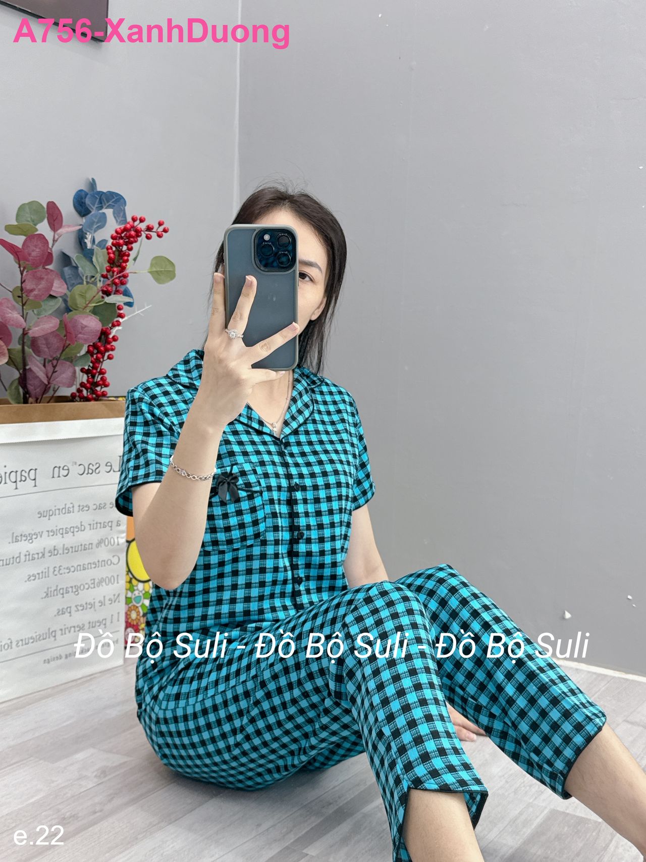 Bộ Dài Pijama Tnqd Lụa Mango - màu 