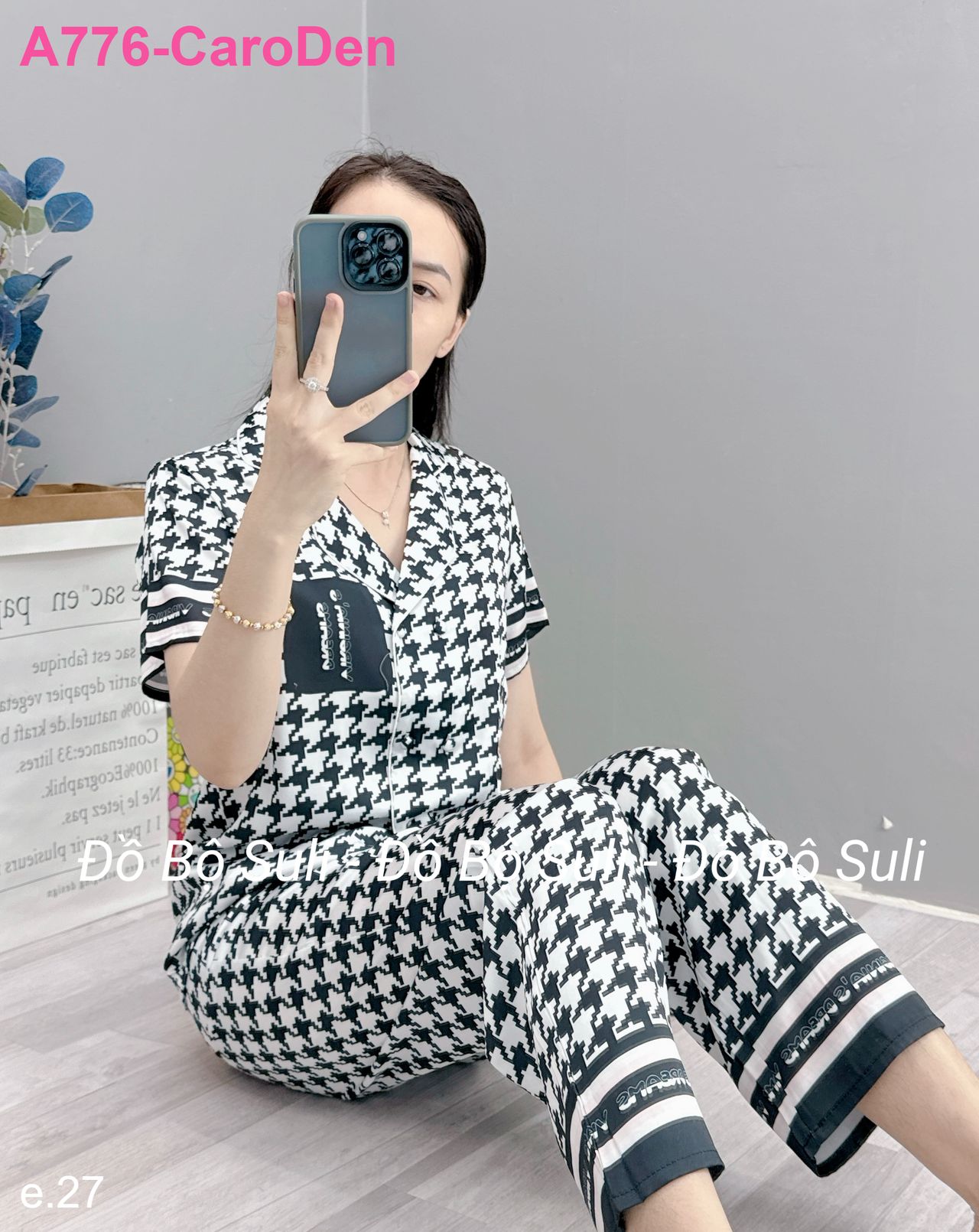 Bộ Dài Pijama Tnqd Lụa Latin - màu 