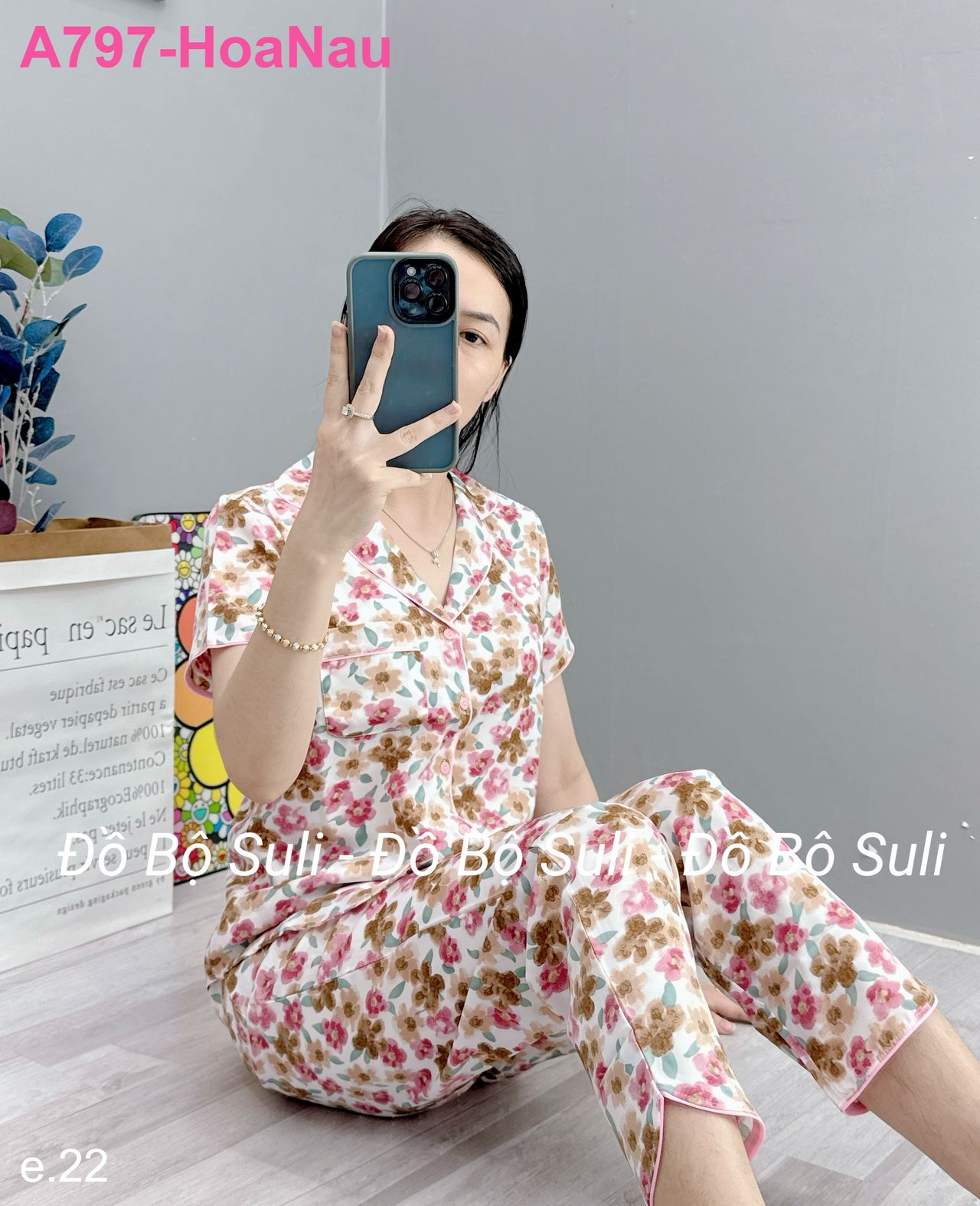 Bộ Dài Pijama Tnqd Lụa Mango - màu 