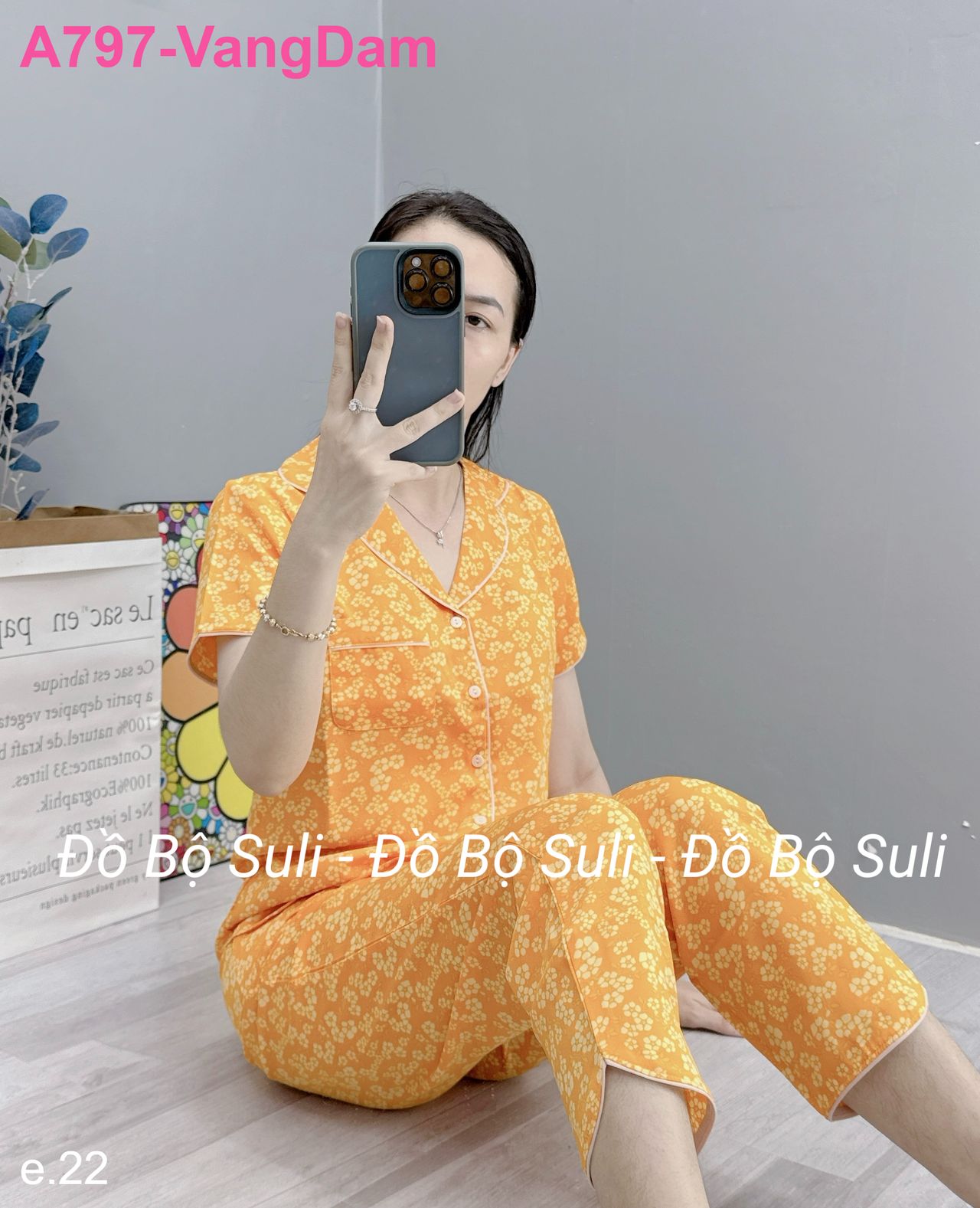 Bộ Dài Pijama Tnqd Lụa Mango - màu 