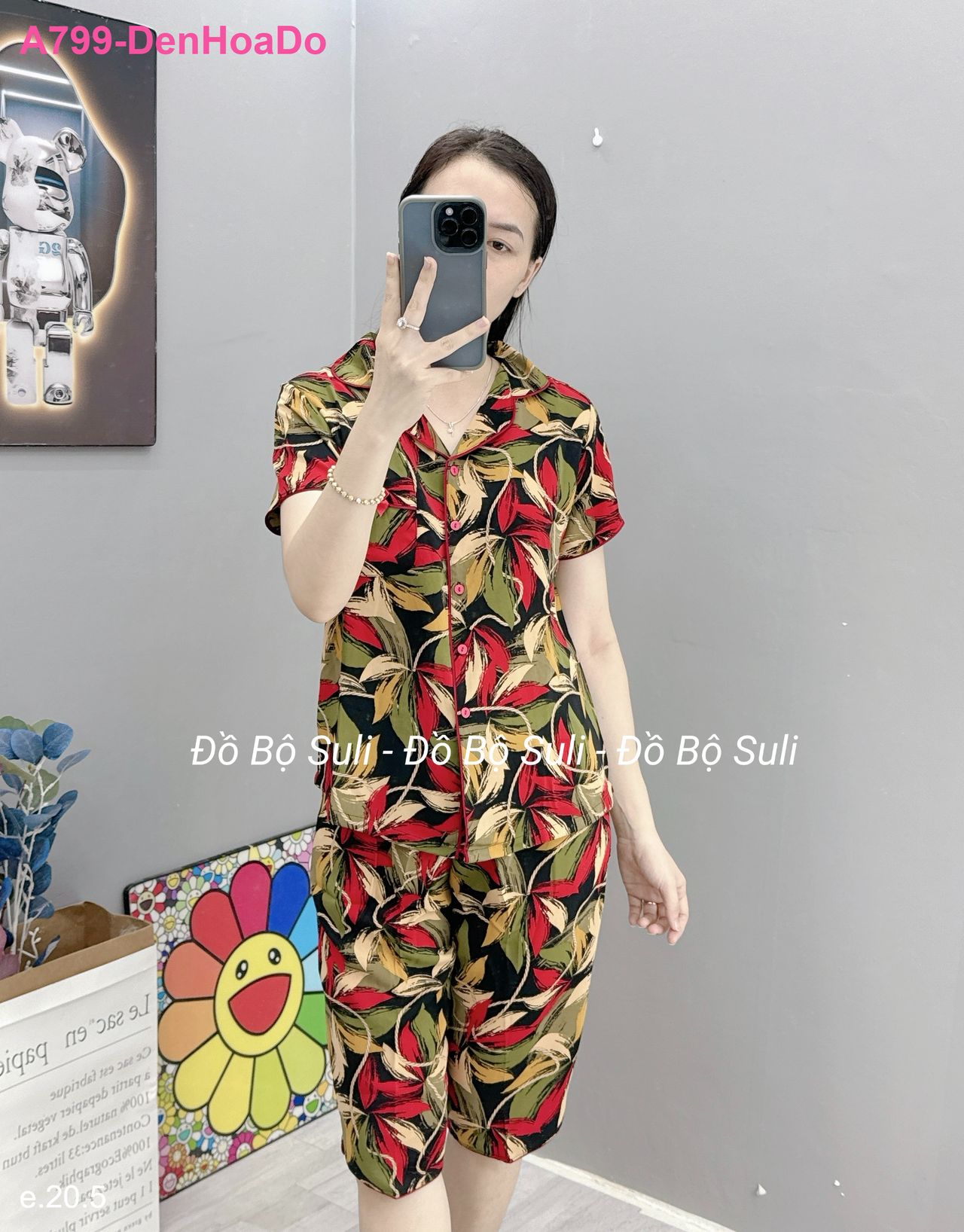 Bộ Lửng Pijama Lụa Mango - màu 