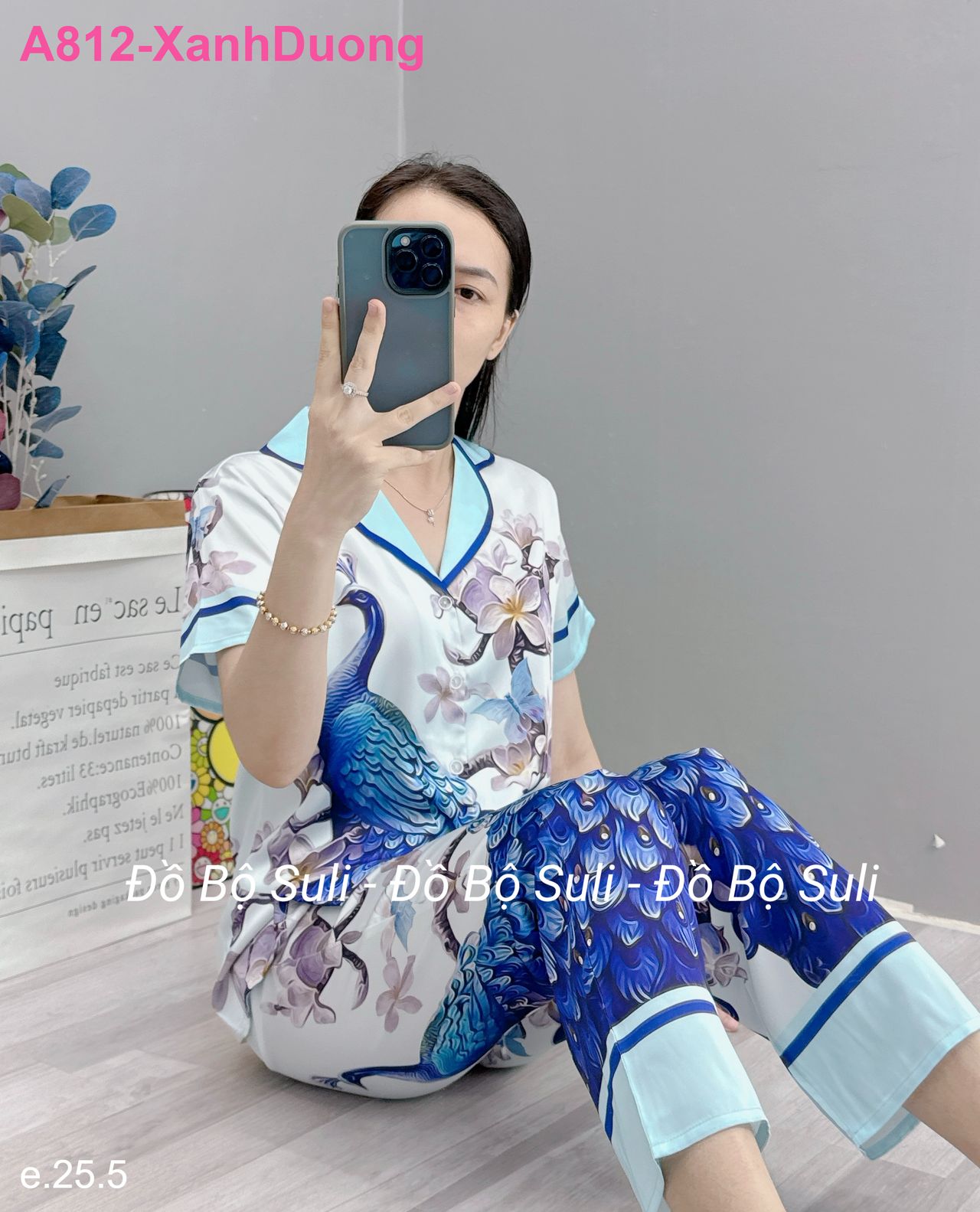 Bộ Dài Pijama Tnqd Lụa Latin - màu 