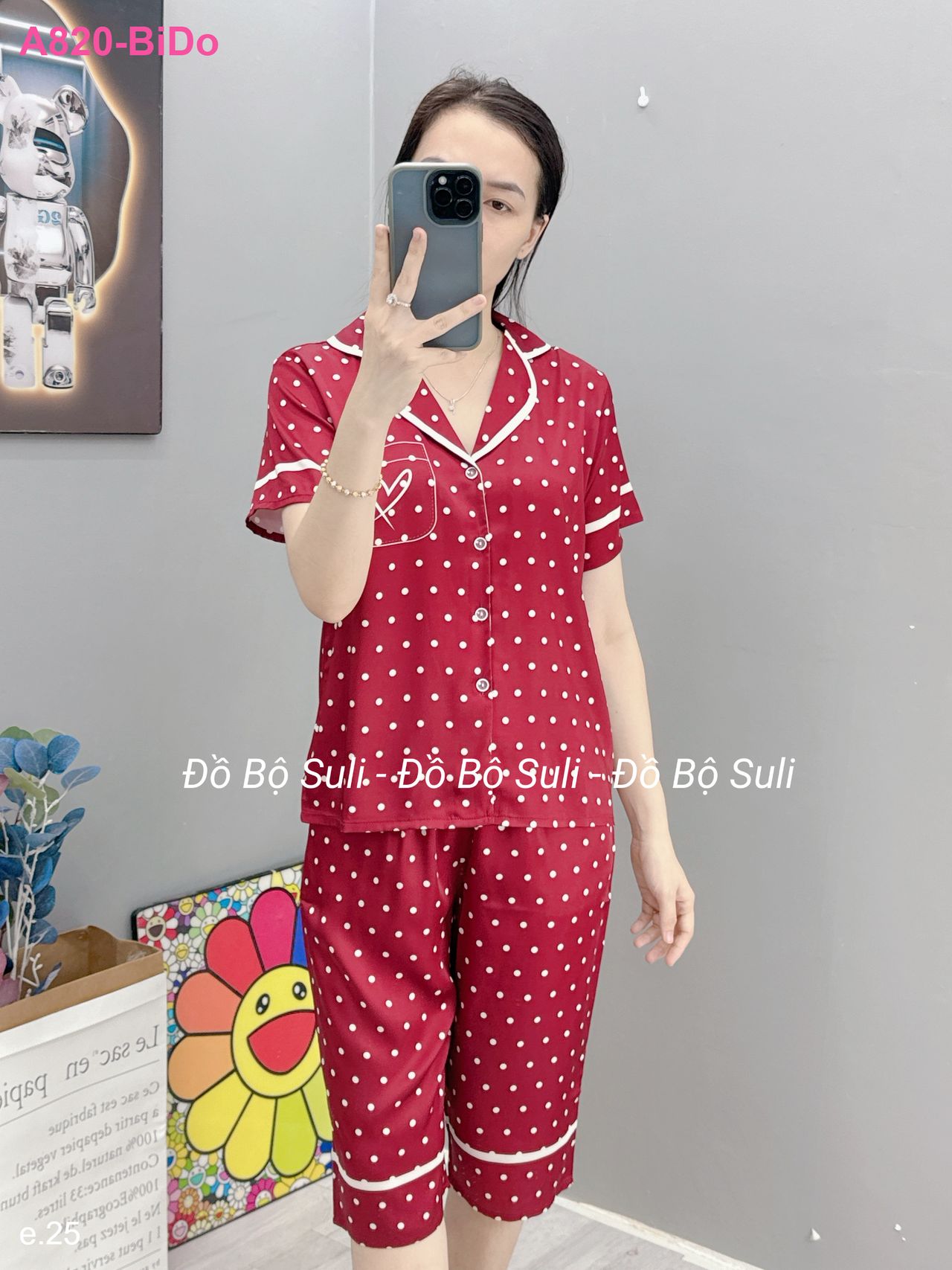 Bộ Lửng Pijama Lụa Latin - màu 