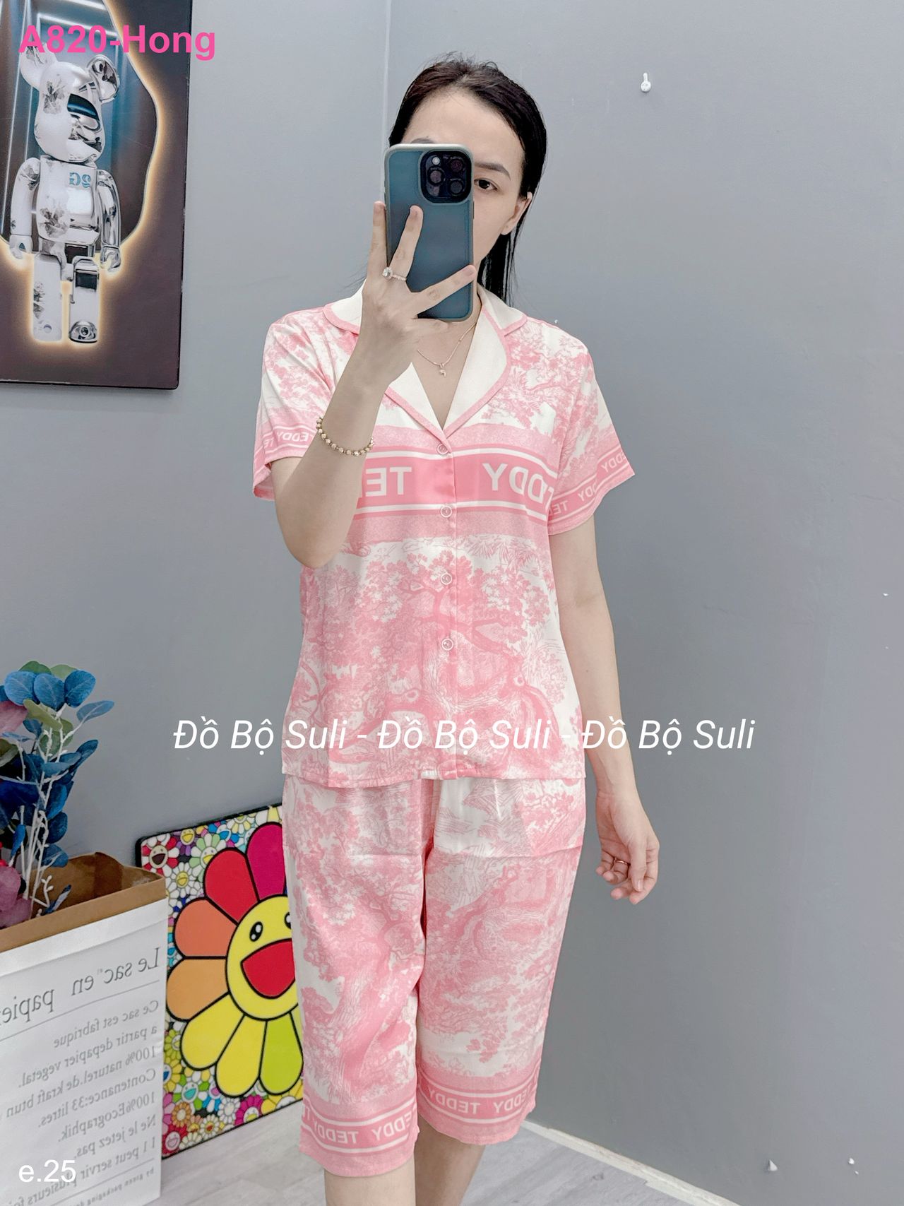 Bộ Lửng Pijama Lụa Latin - màu 