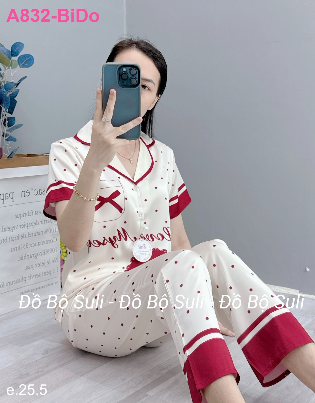 Bộ Dài Pijama Tnqd Lụa Latin - màu 