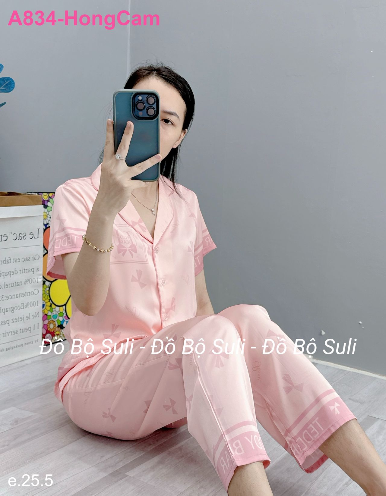 Bộ Dài Pijama Tnqd Lụa Latin - màu 