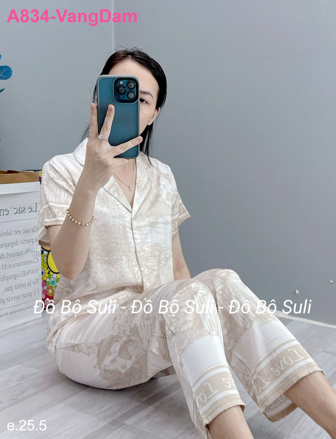 Bộ Dài Pijama Tnqd Lụa Latin - màu 