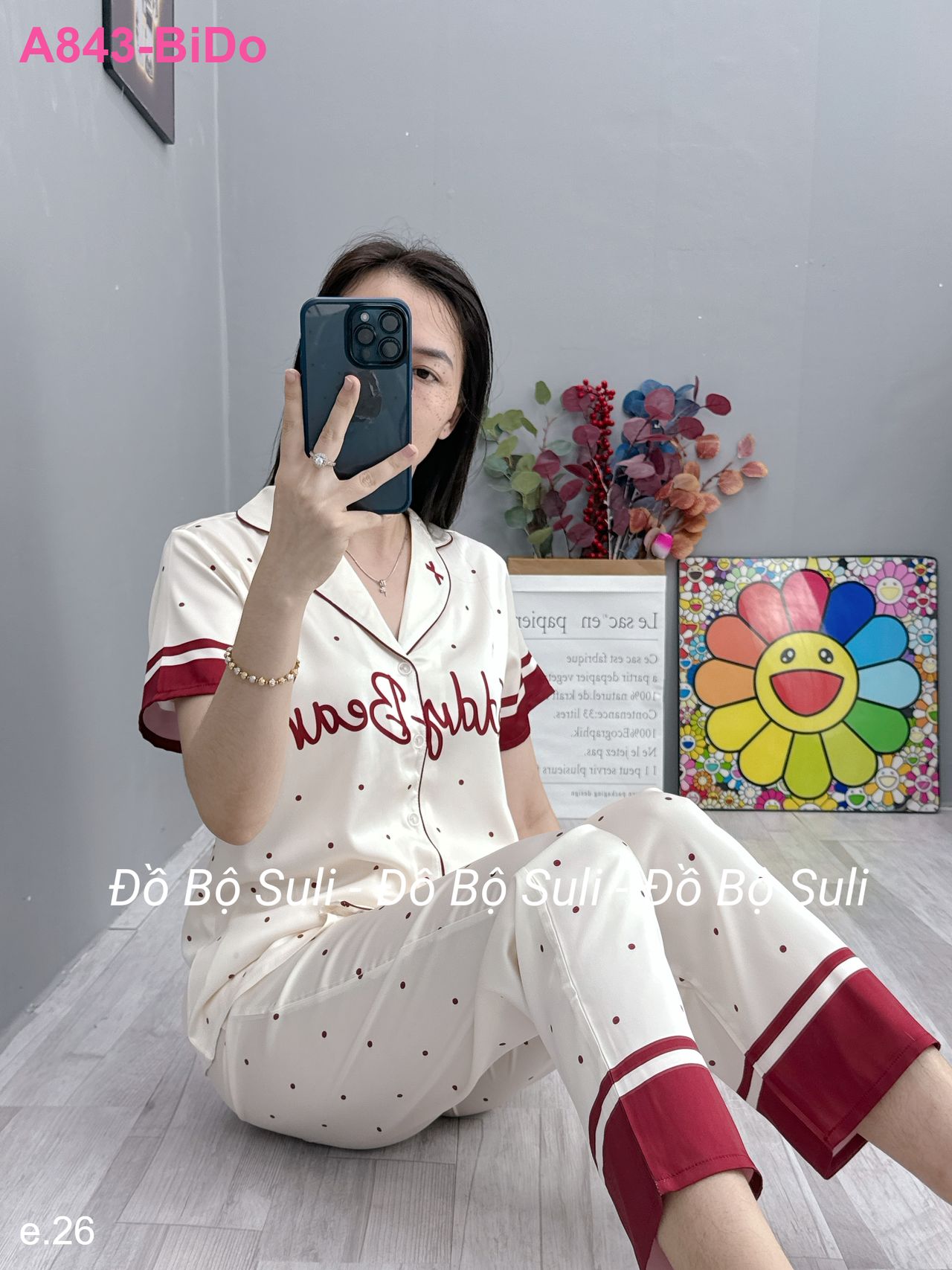 Bộ Dài Pijama Tnqd Lụa Latin - màu 