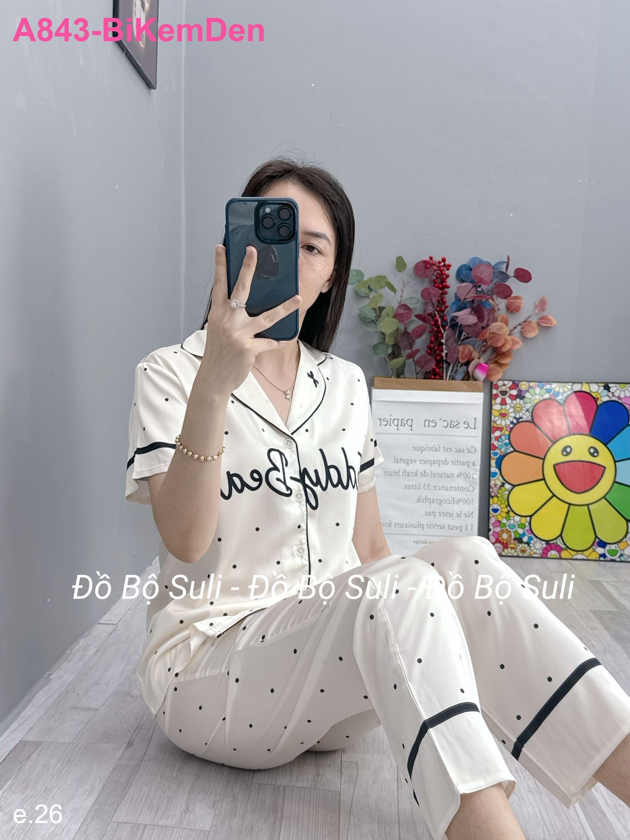 Bộ Dài Pijama Tnqd Lụa Latin - màu 