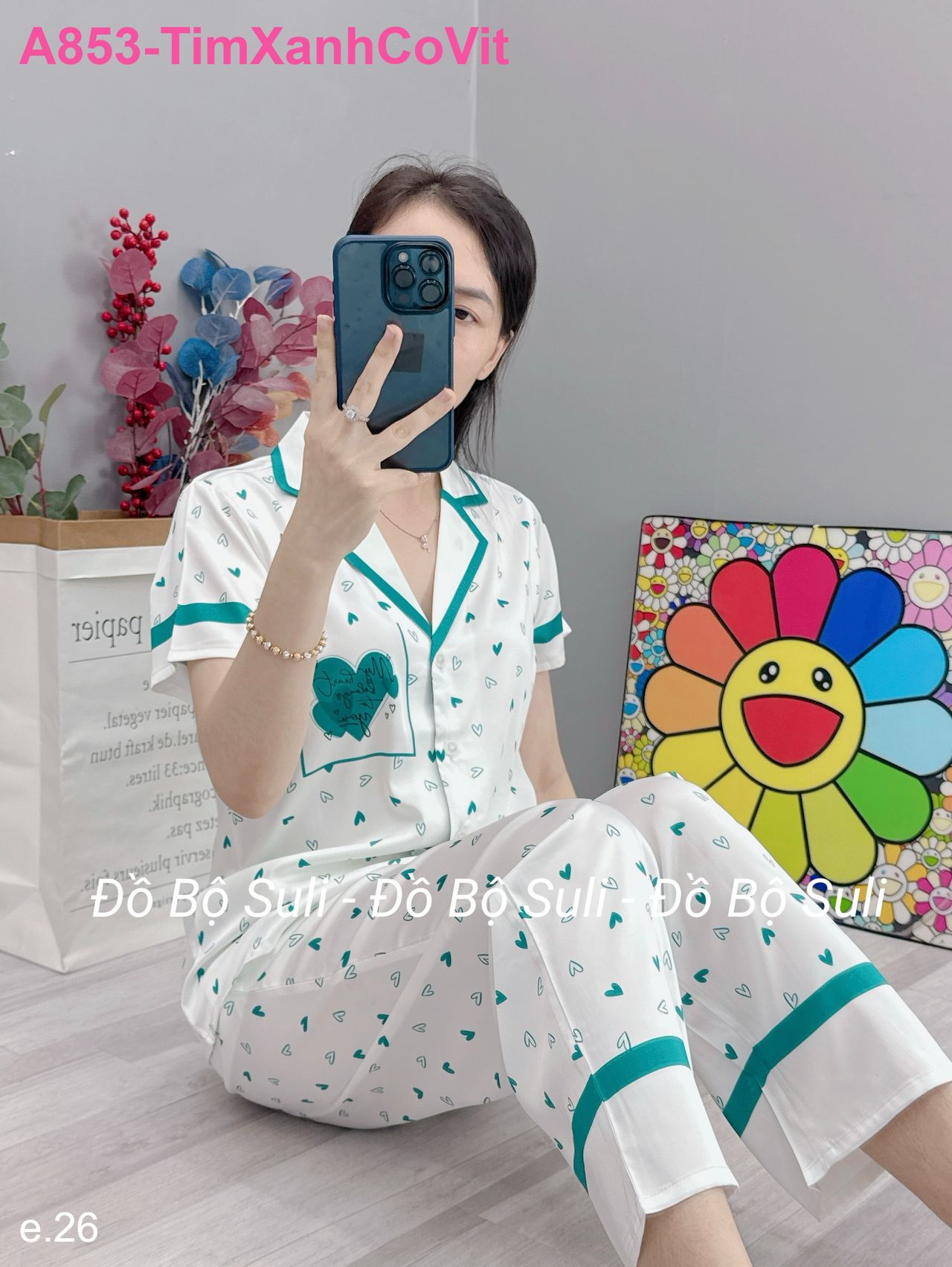 Bộ Dài Pijama Tnqd Lụa Latin - màu 